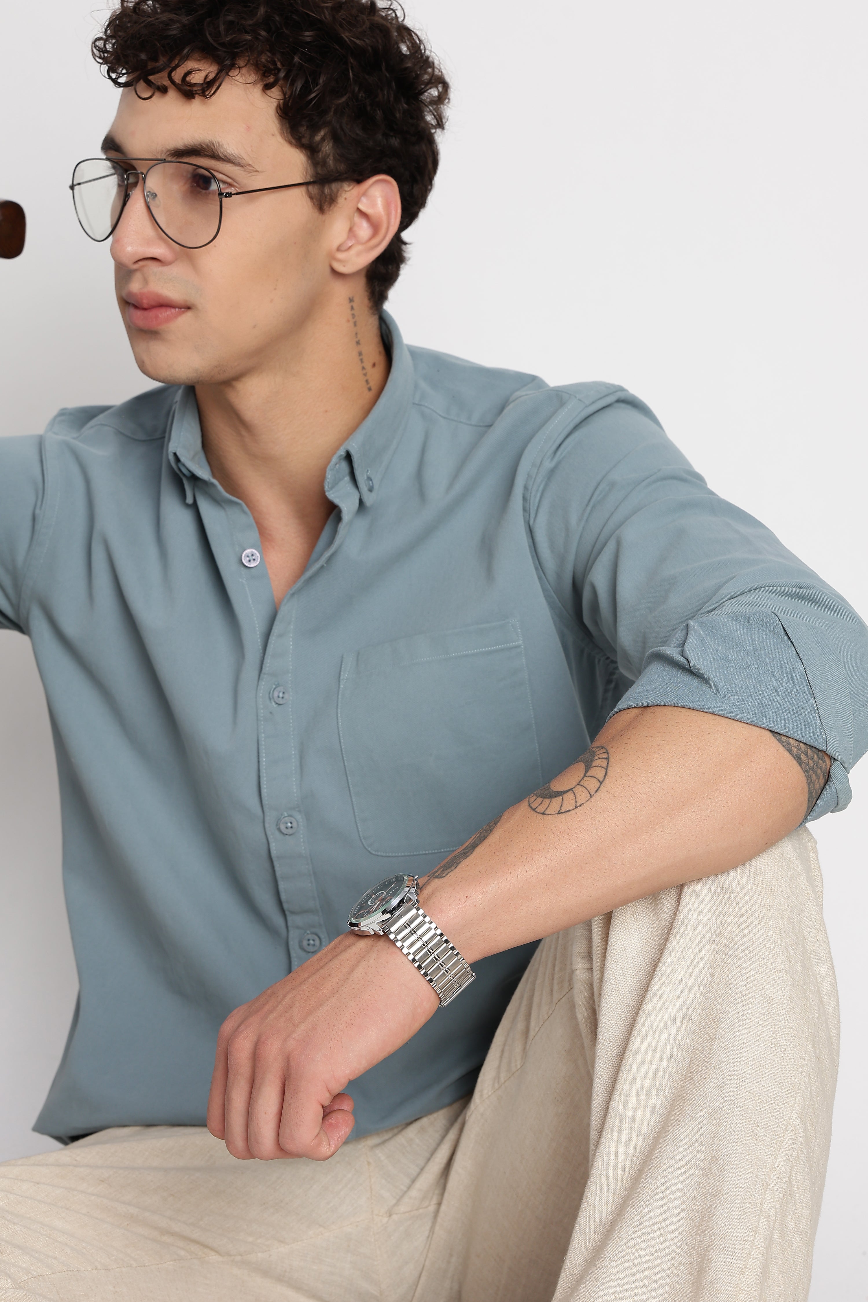Men Cotton Essentials Solid Shirt