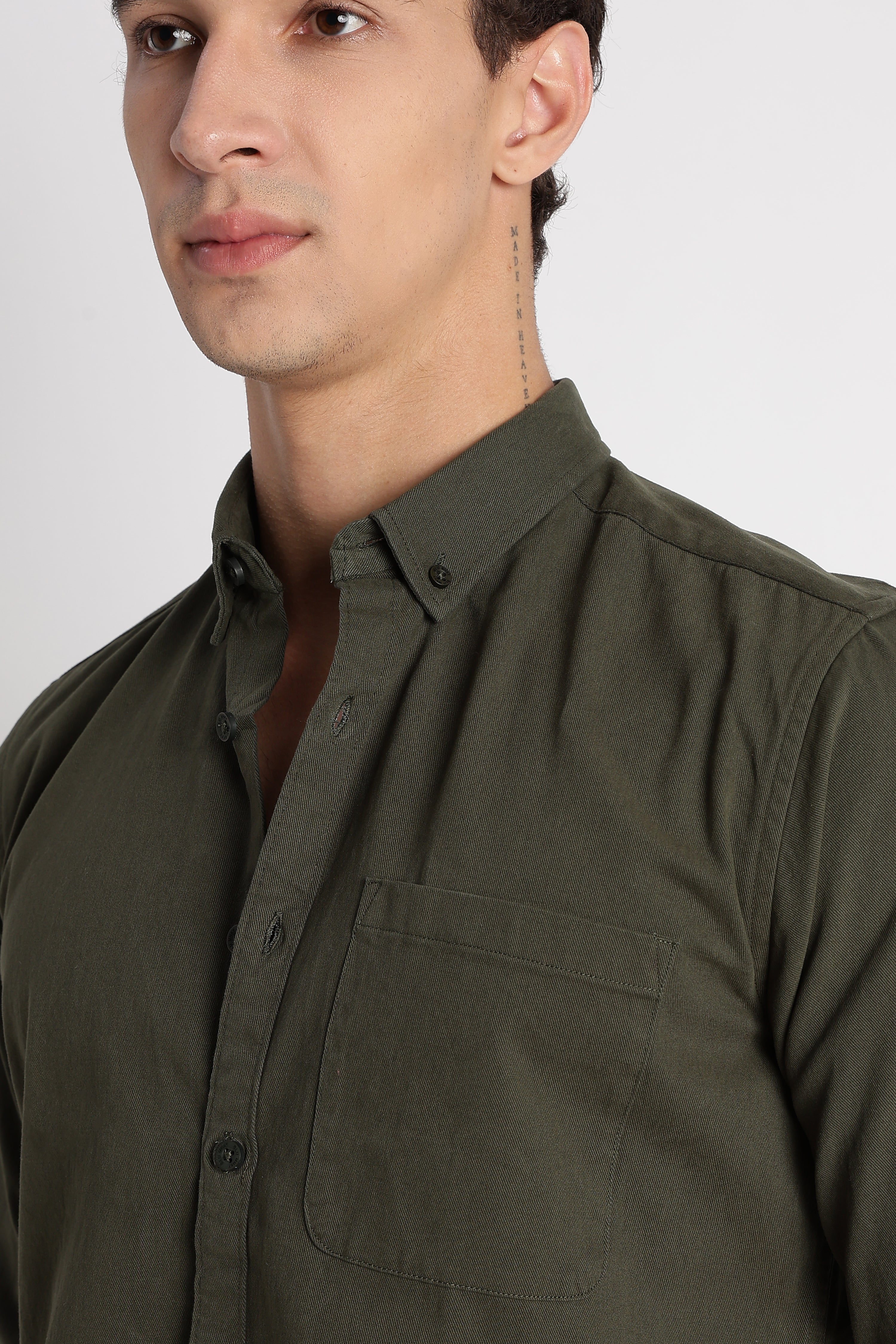 Men Cotton Essentials Solid Shirt