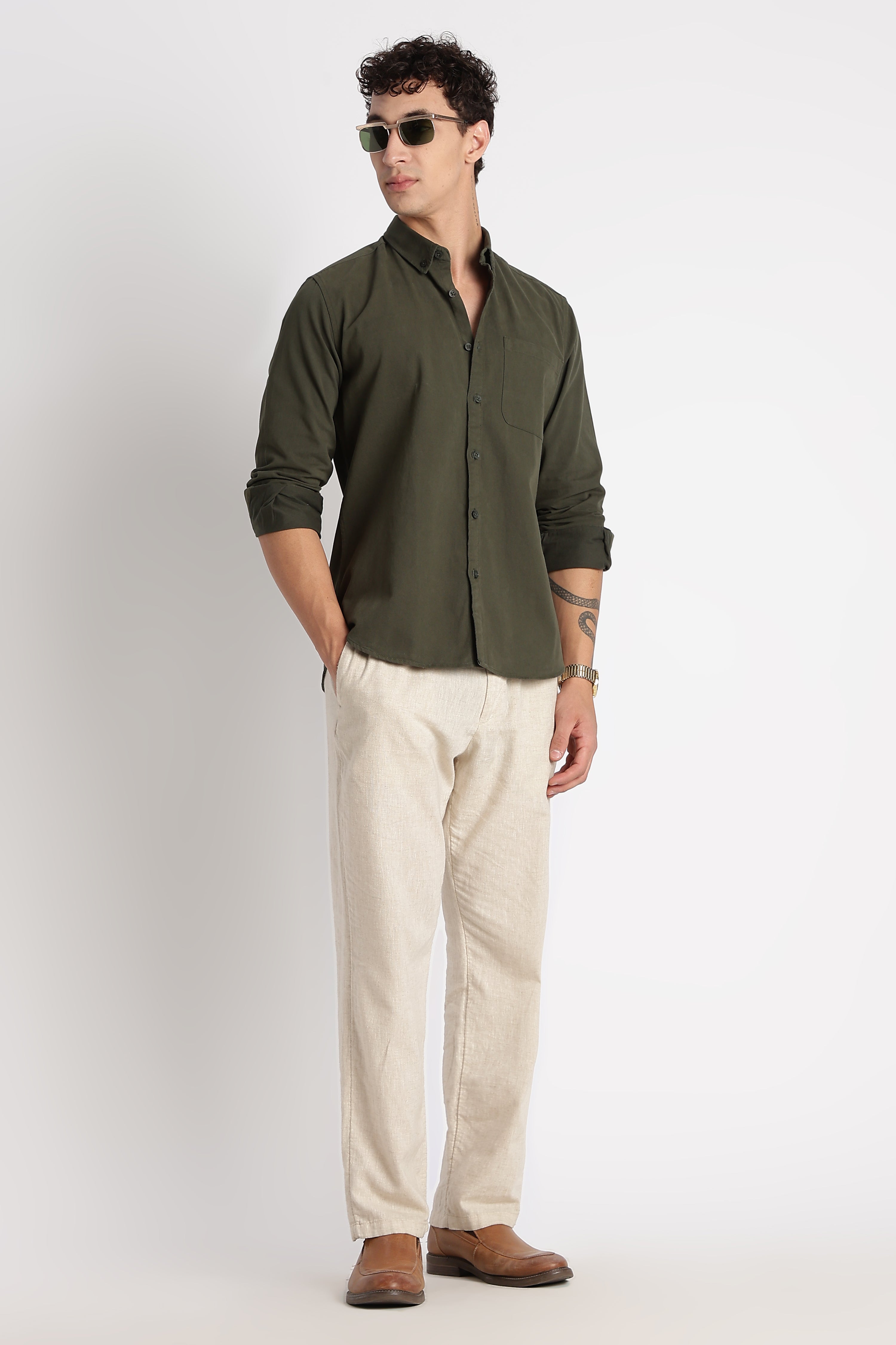 Men Cotton Essentials Solid Shirt