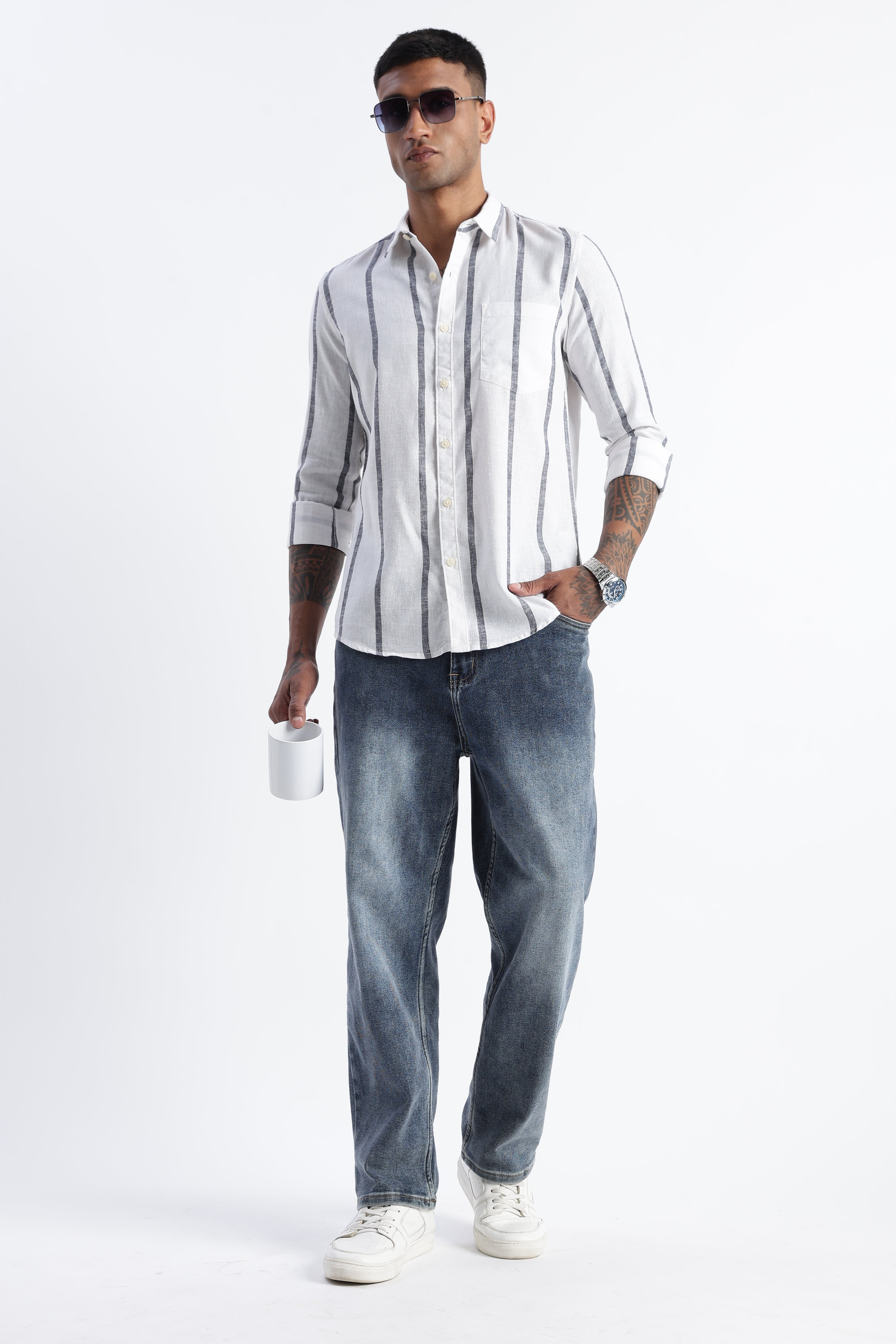 Men Classic Stripe Shirt