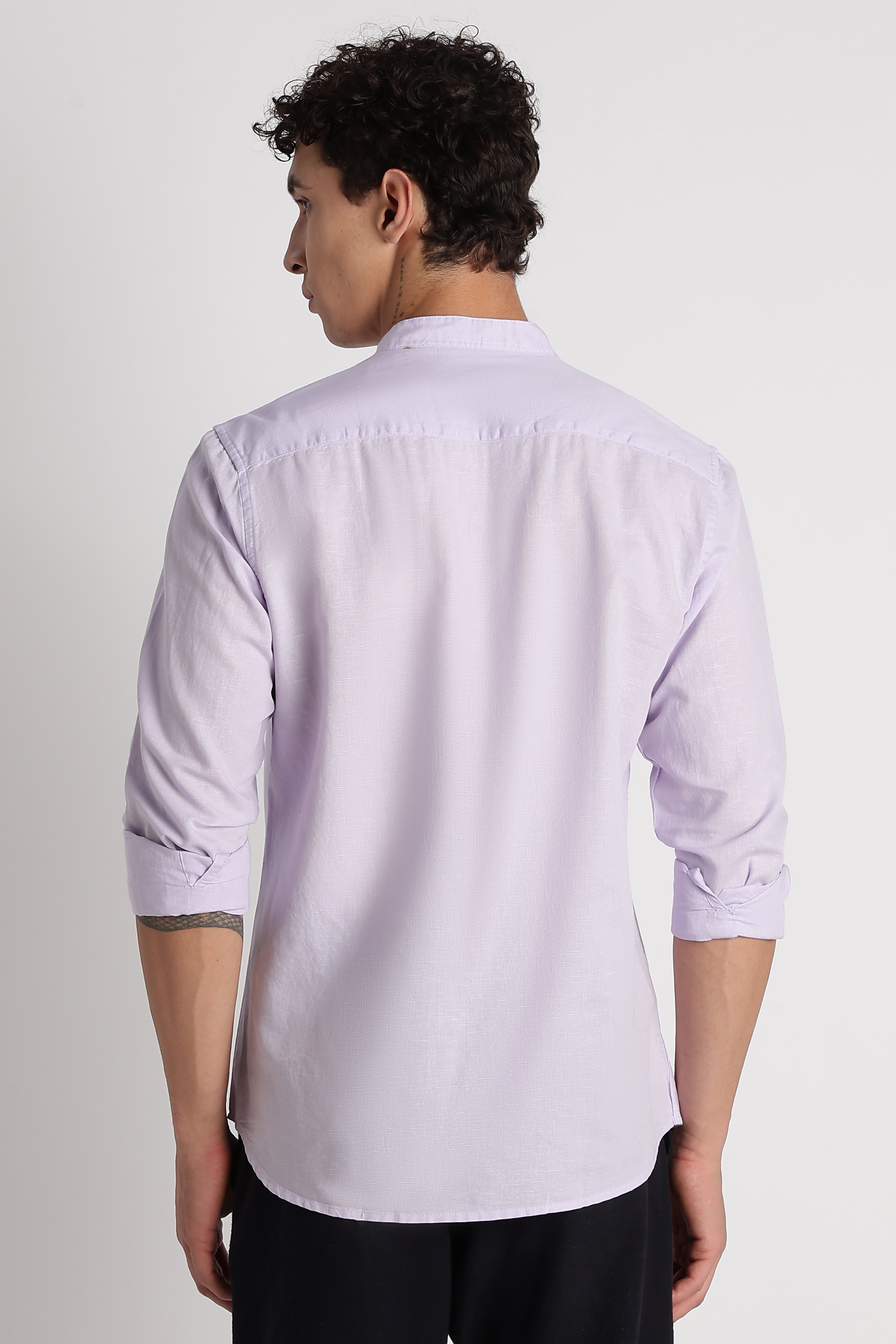 Men Cotton Linen Slim Fit Shirt
