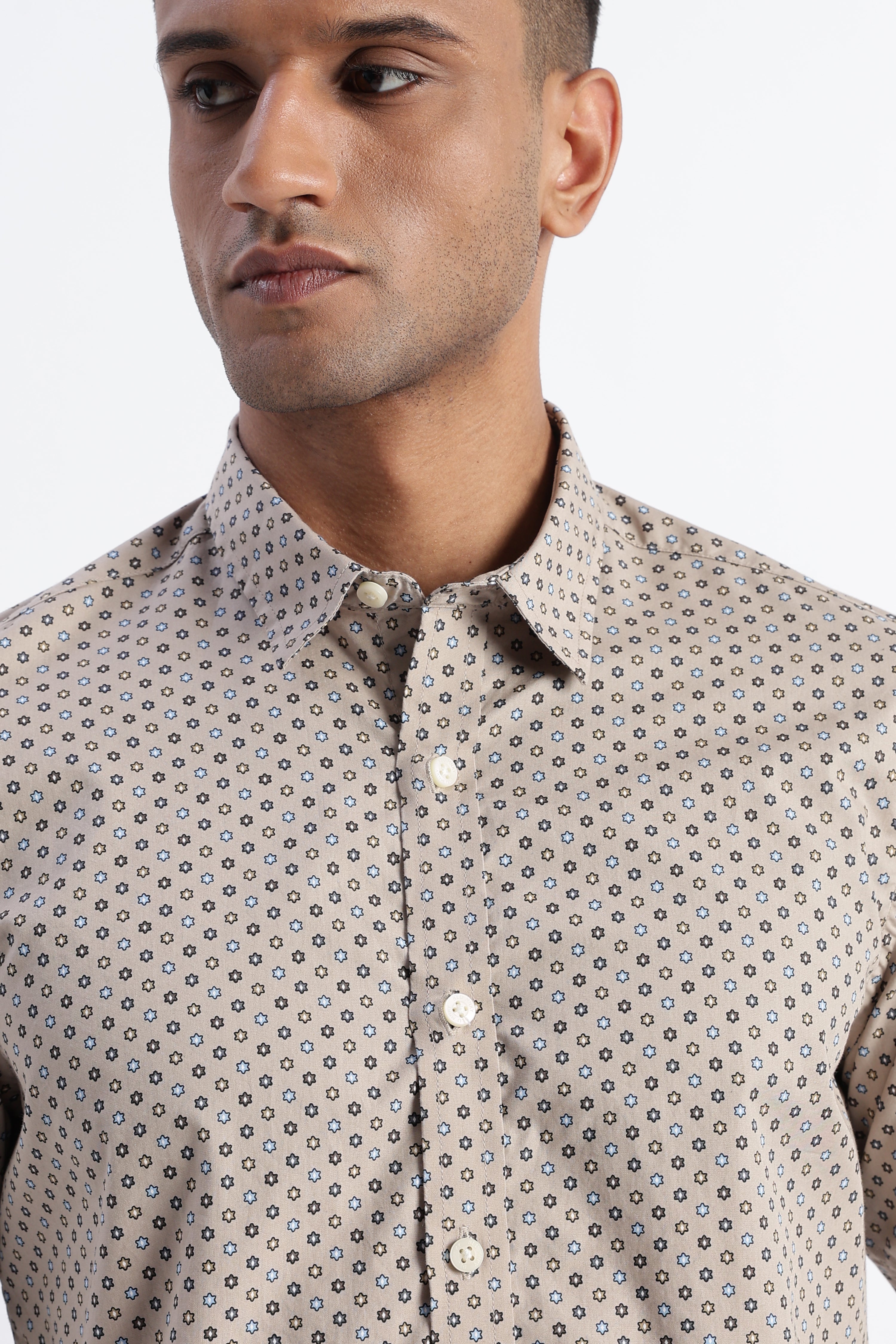 Men Micro-Print Shirt