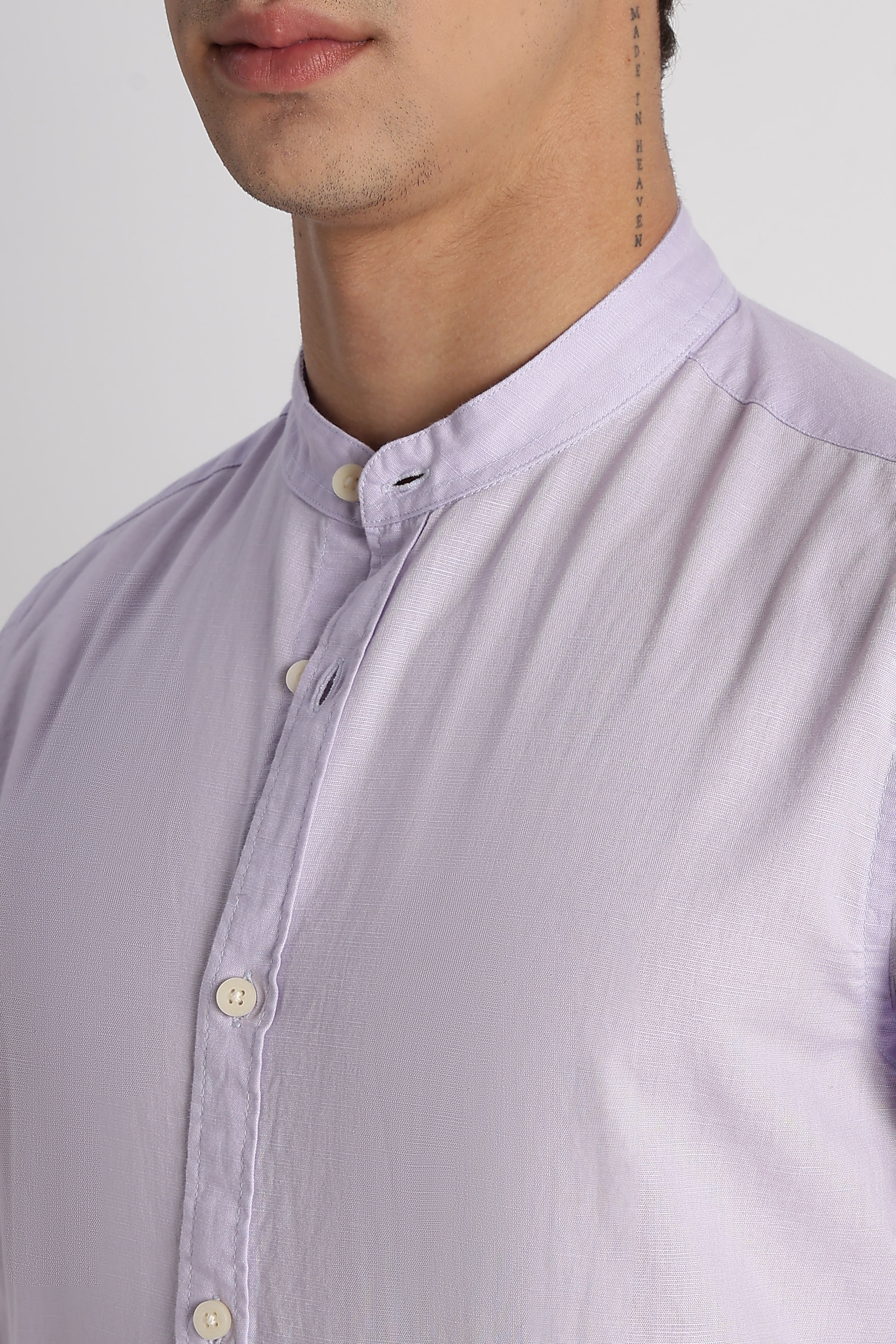Men Cotton Linen Slim Fit Shirt