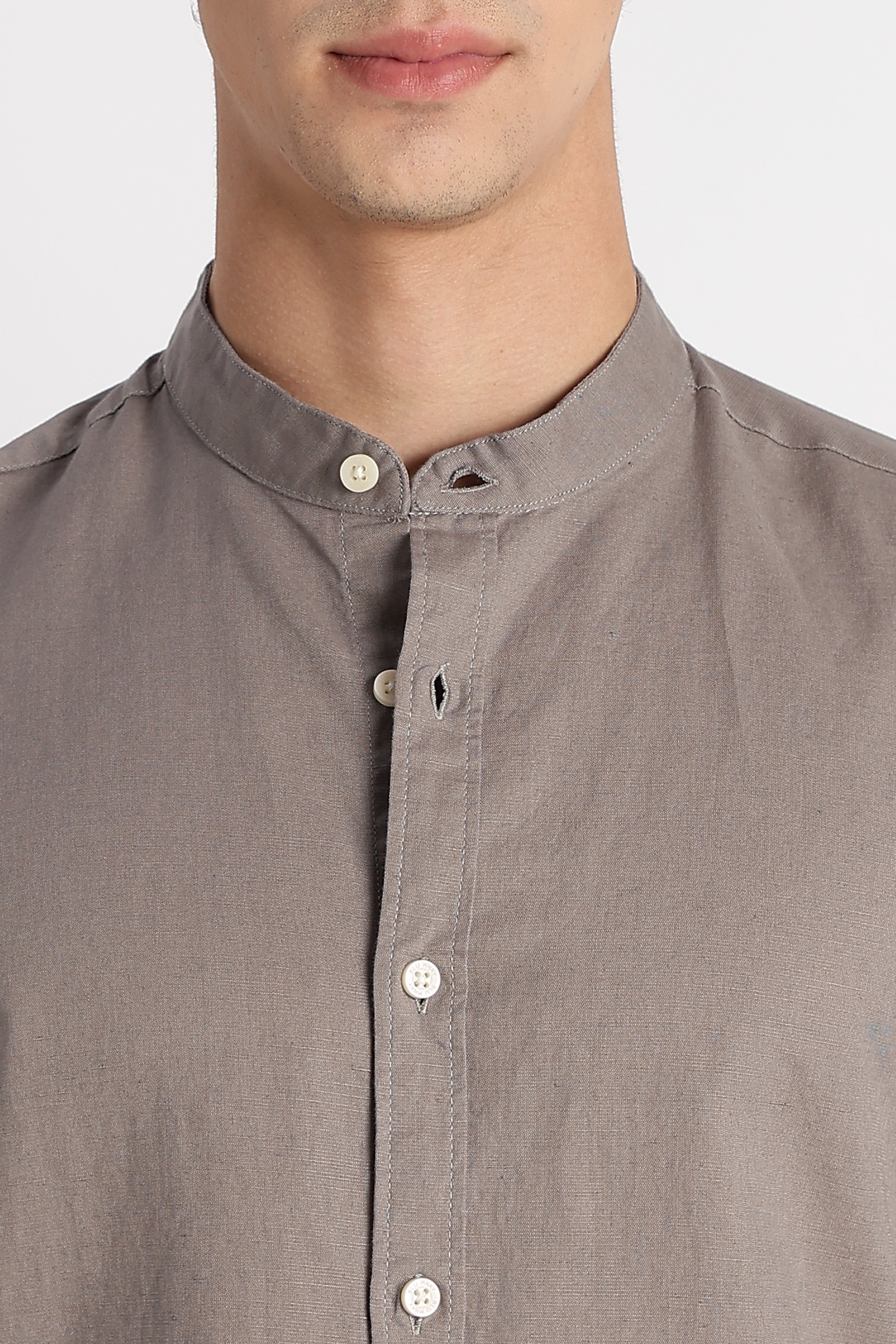Men Cotton Linen Slim Fit Shirt