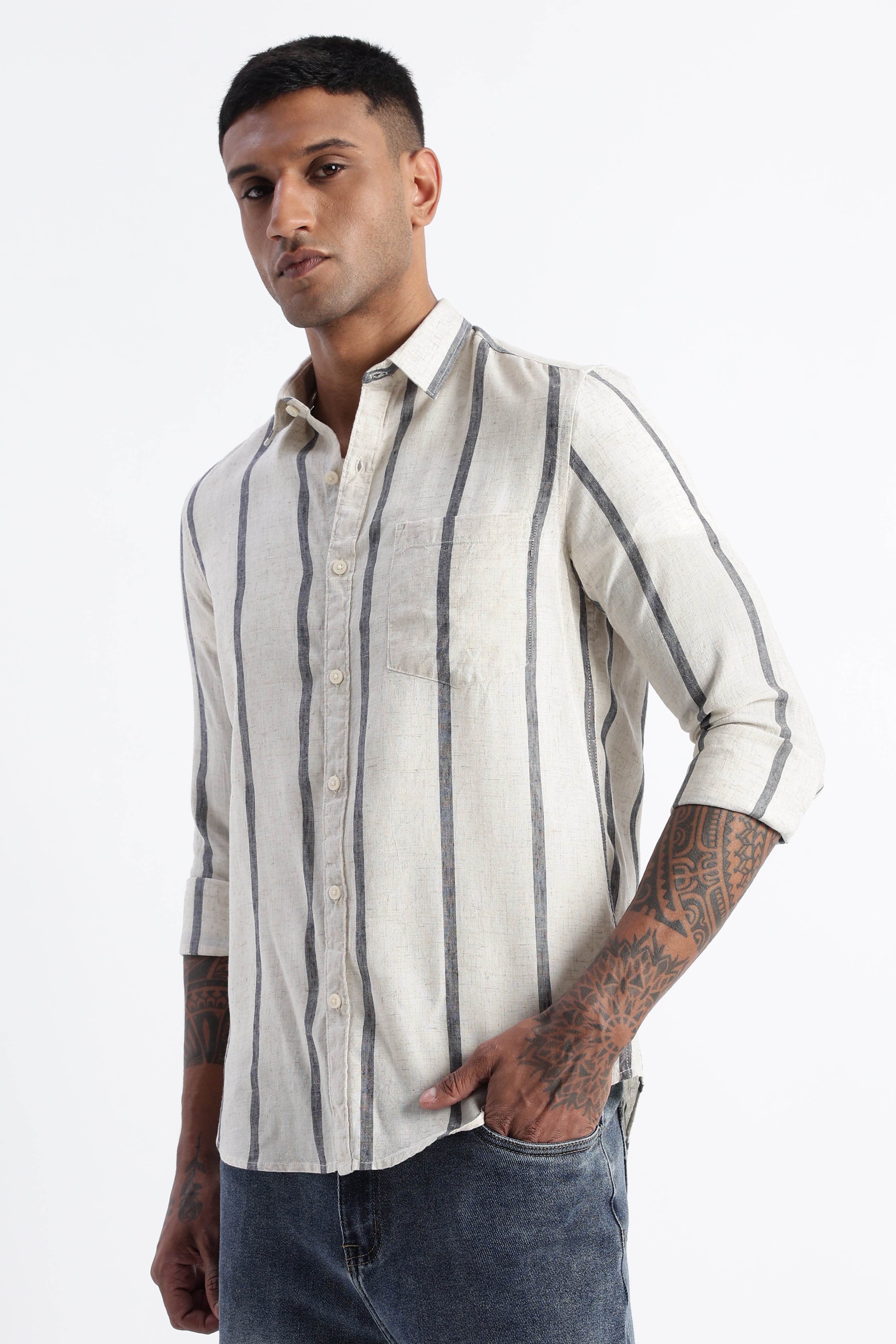 Men Classic Stripe Shirt
