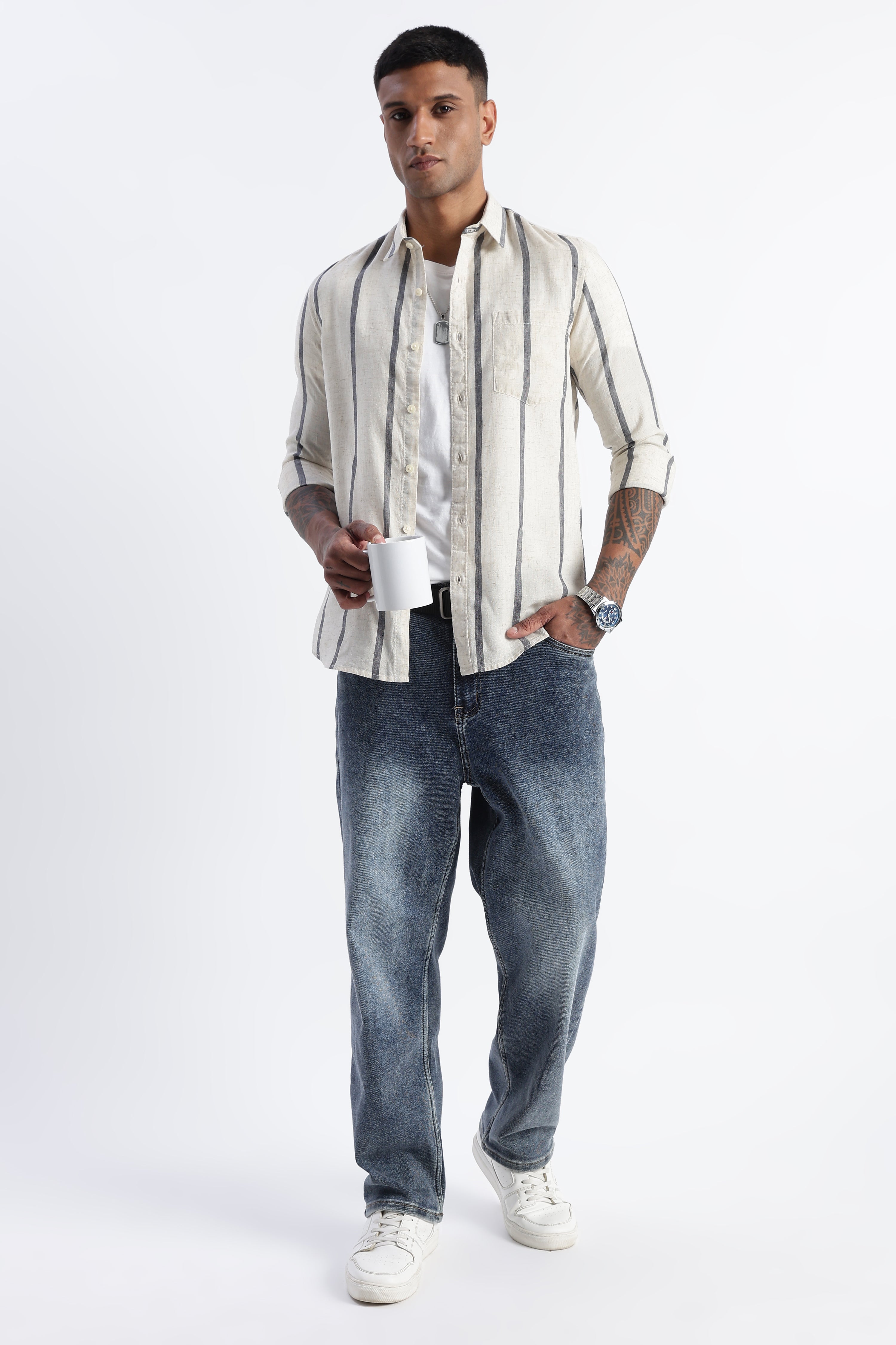 Men Classic Stripe Shirt