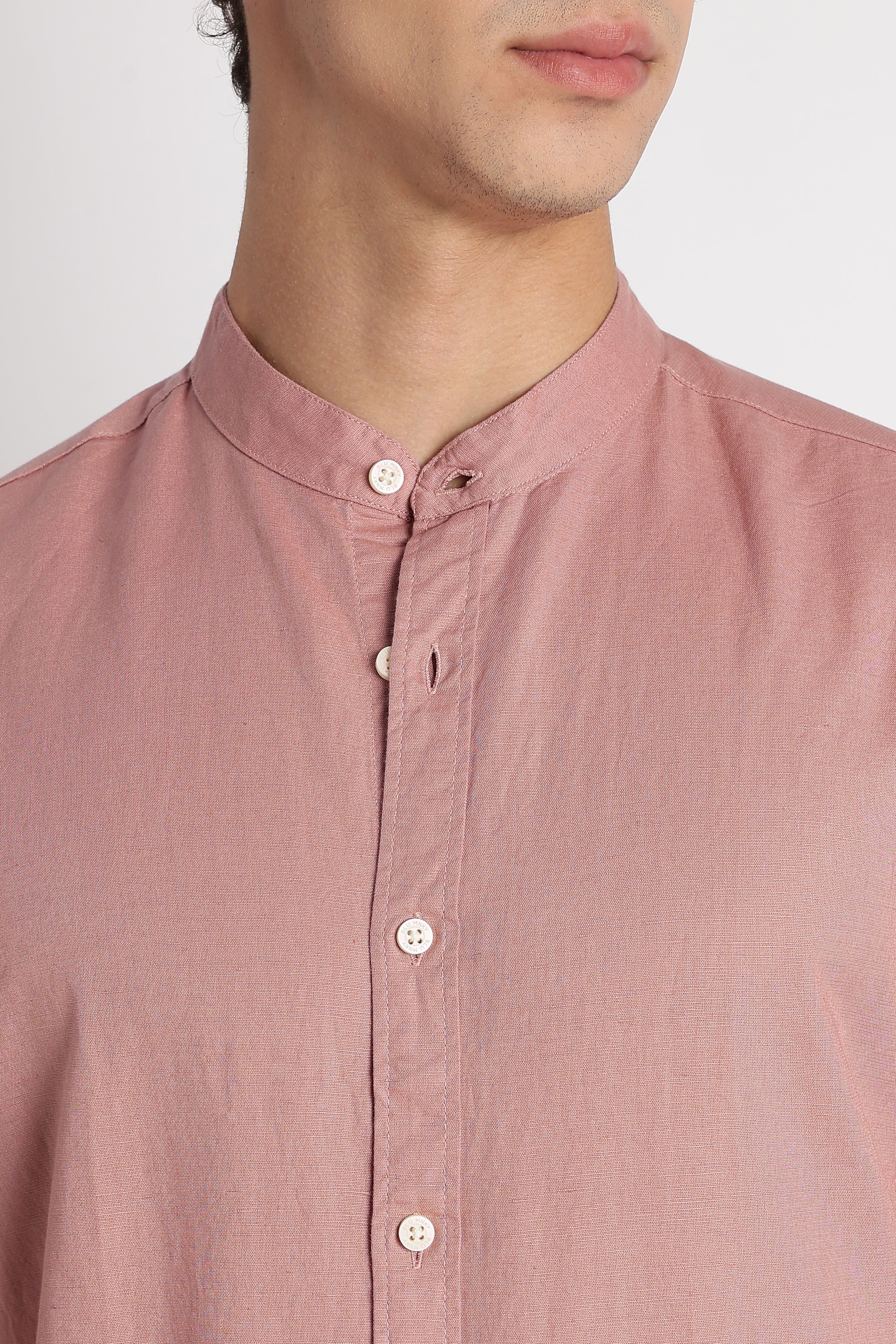 Men Cotton Linen Slim Fit Shirt