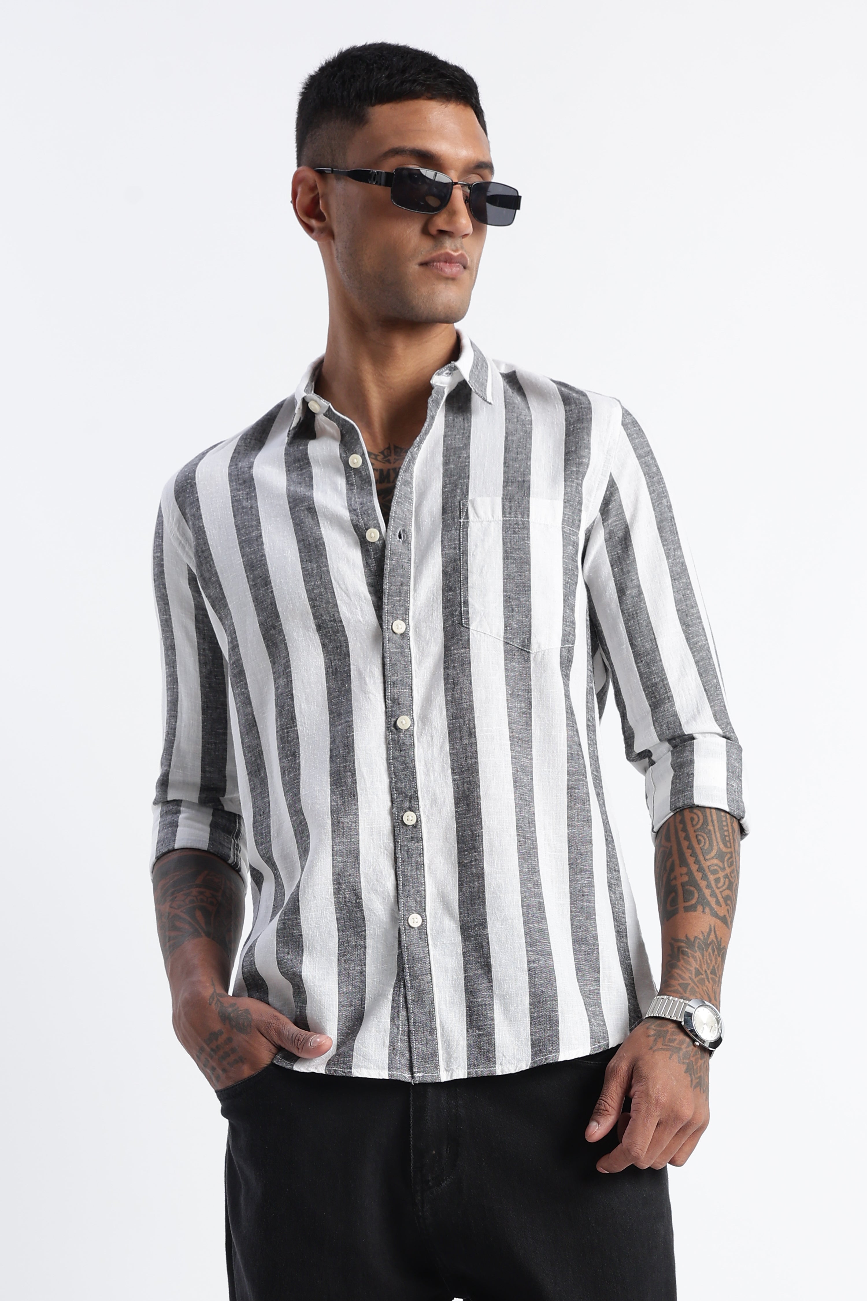 Men Classic Stripe Shirt