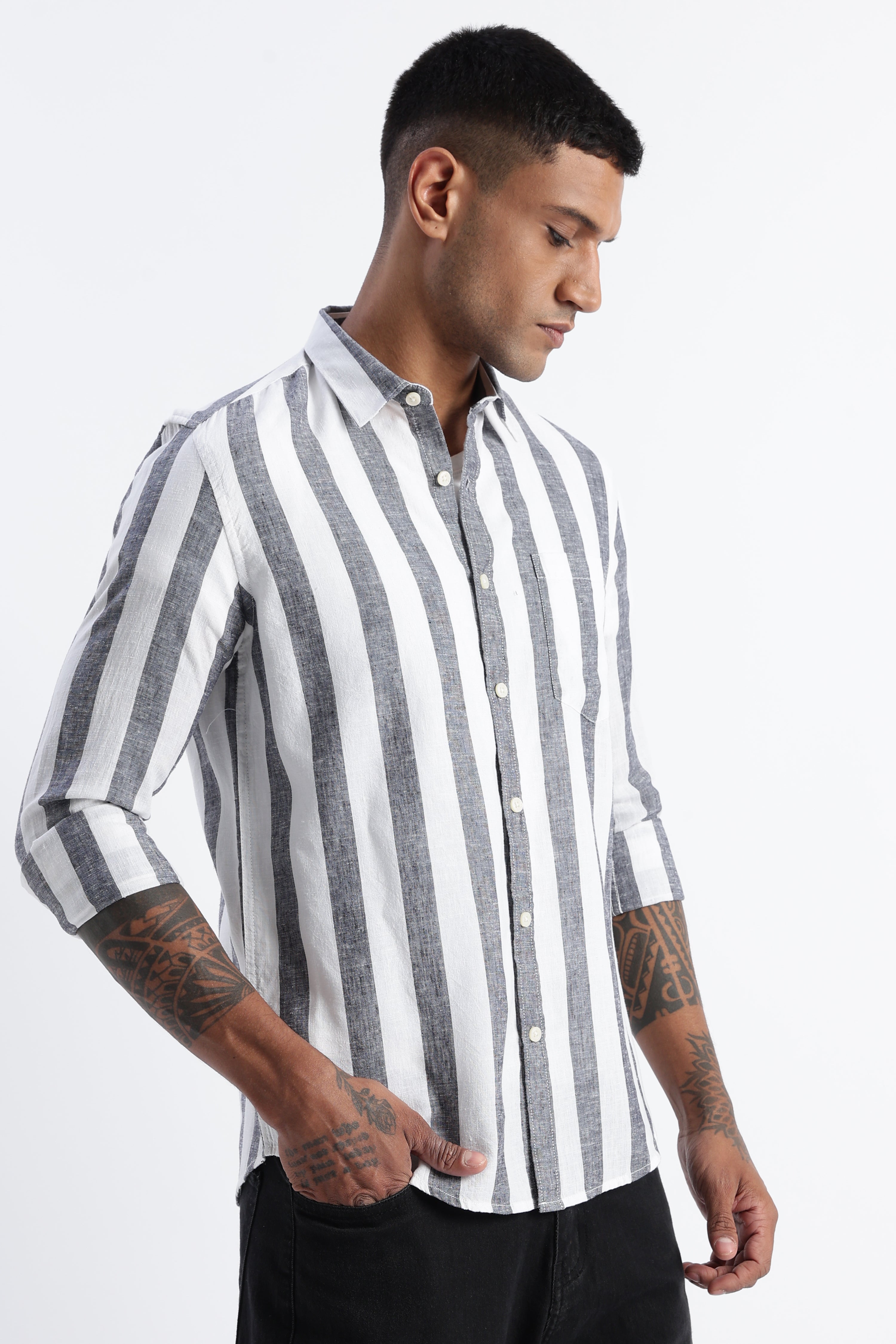 Men Classic Stripe Shirt