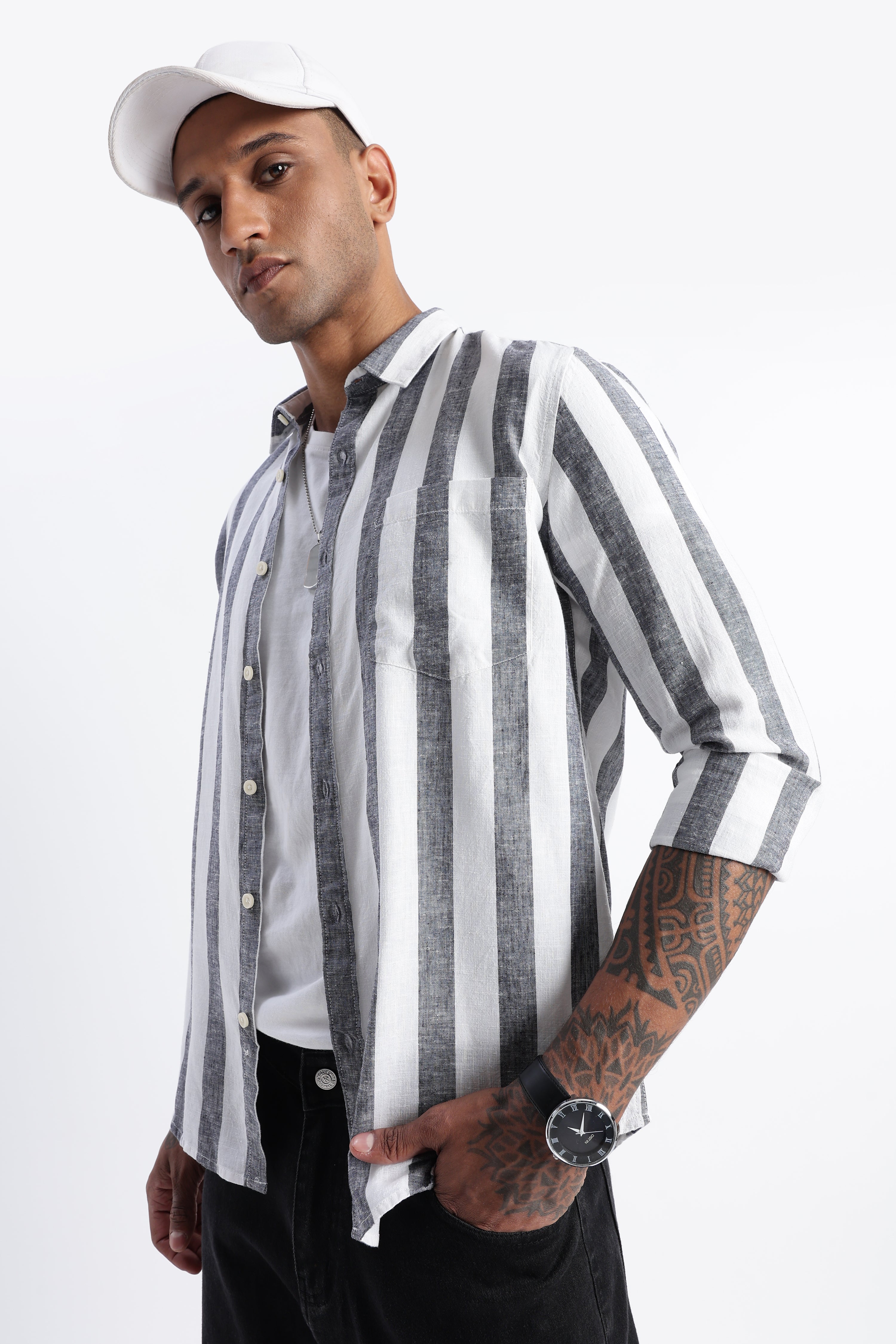 Men Classic Stripe Shirt