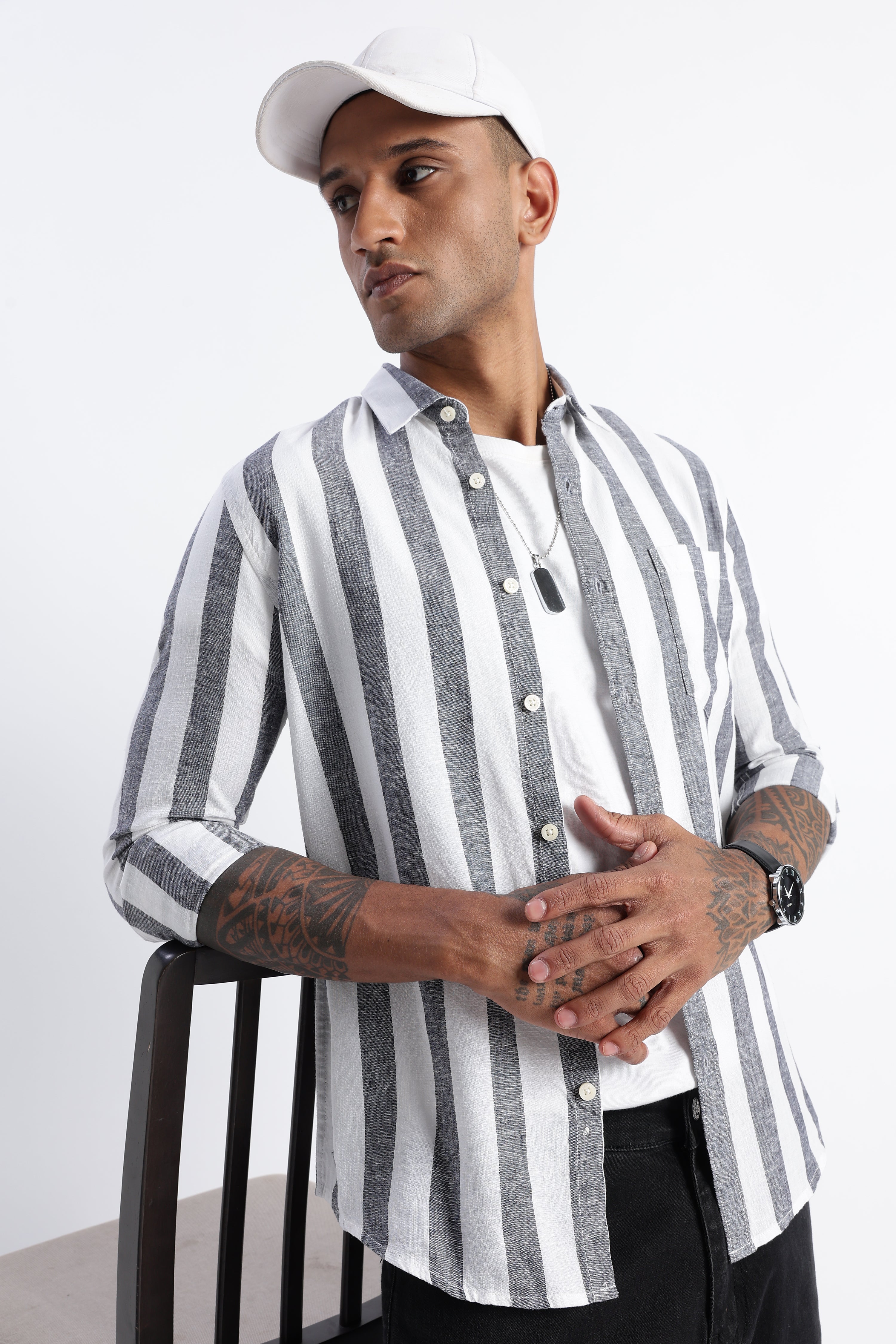 Men Classic Stripe Shirt