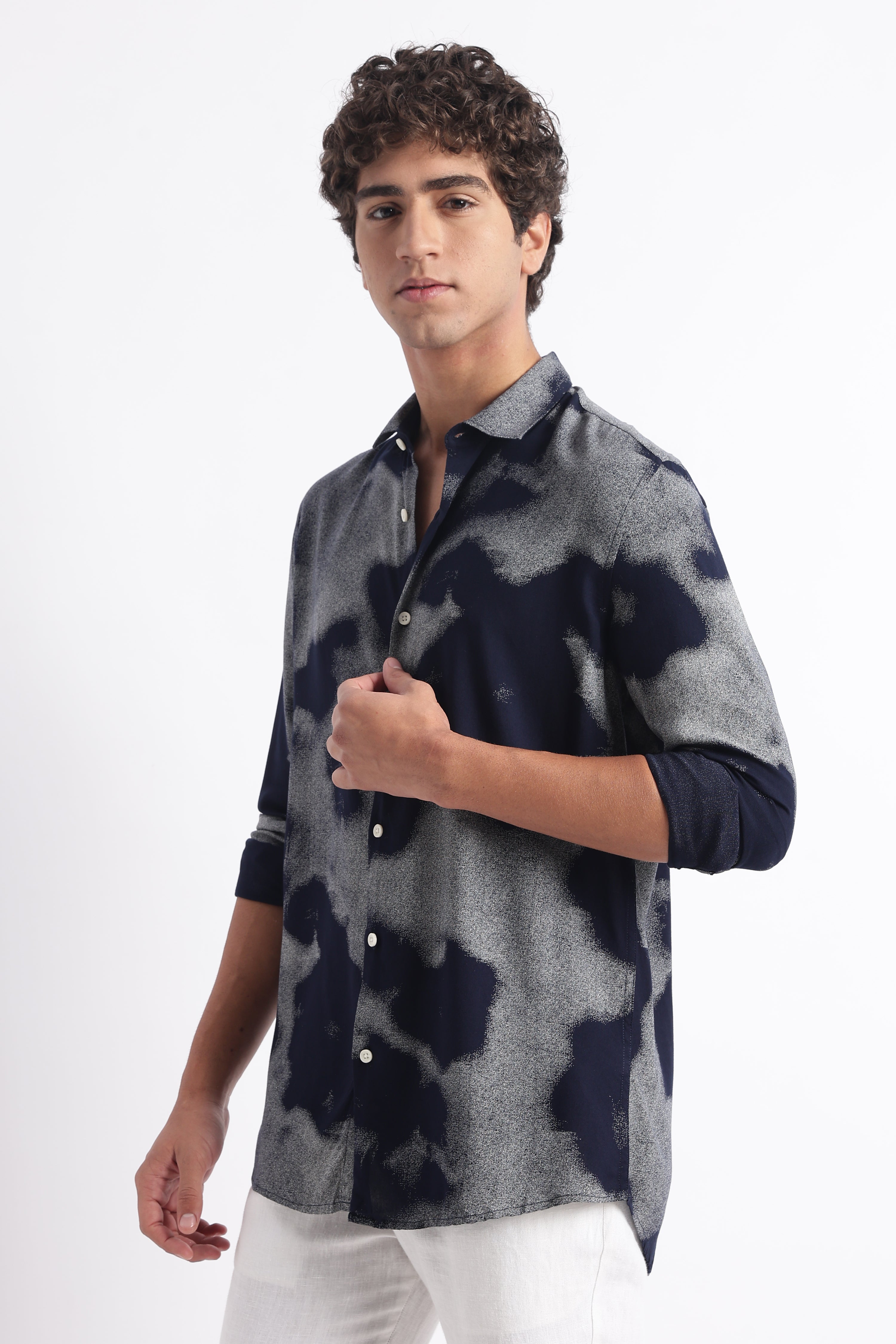 Men Modern Day Print Shirt
