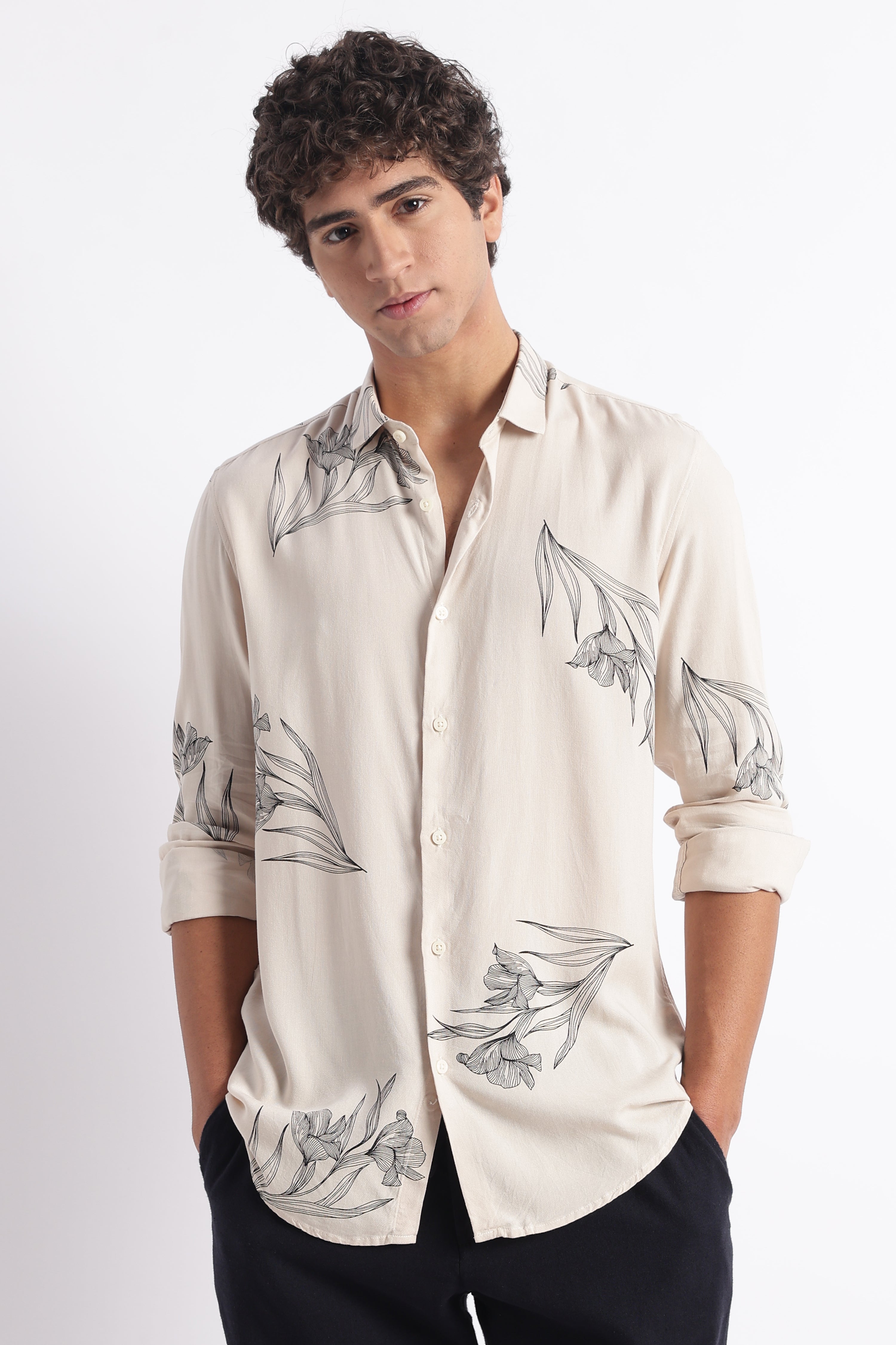Men Modern Day Print Shirt
