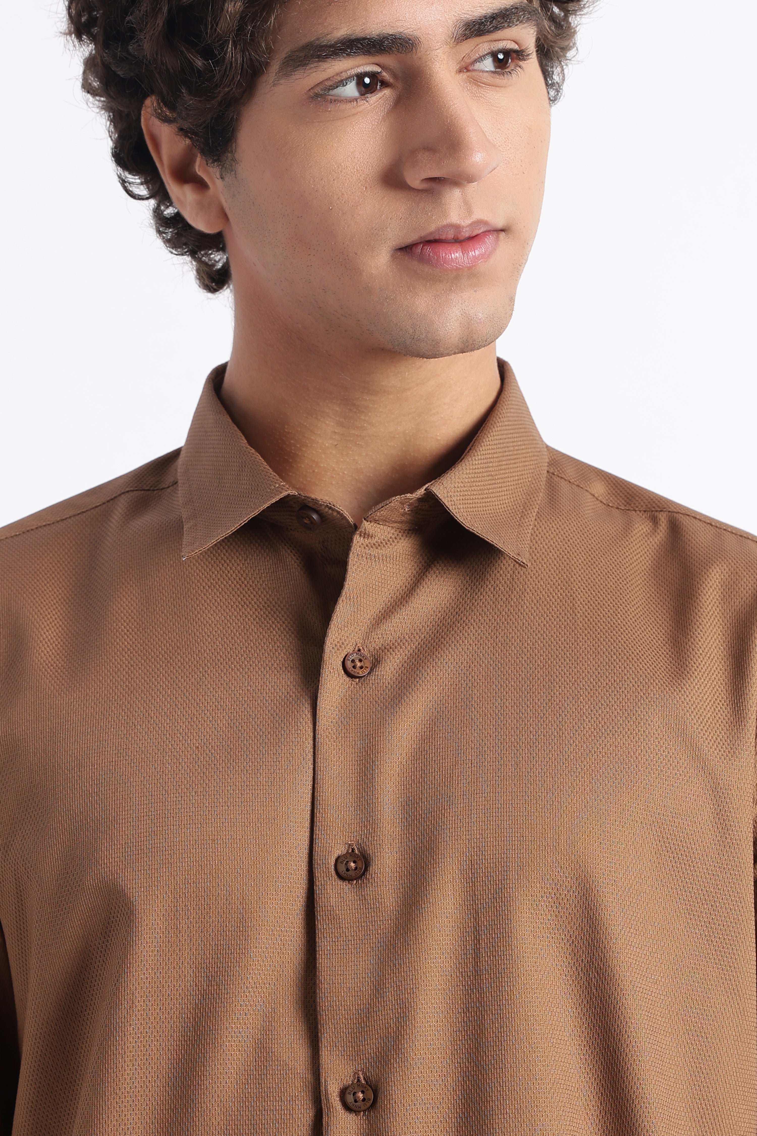 Men Classic Dobby Solid Shirt