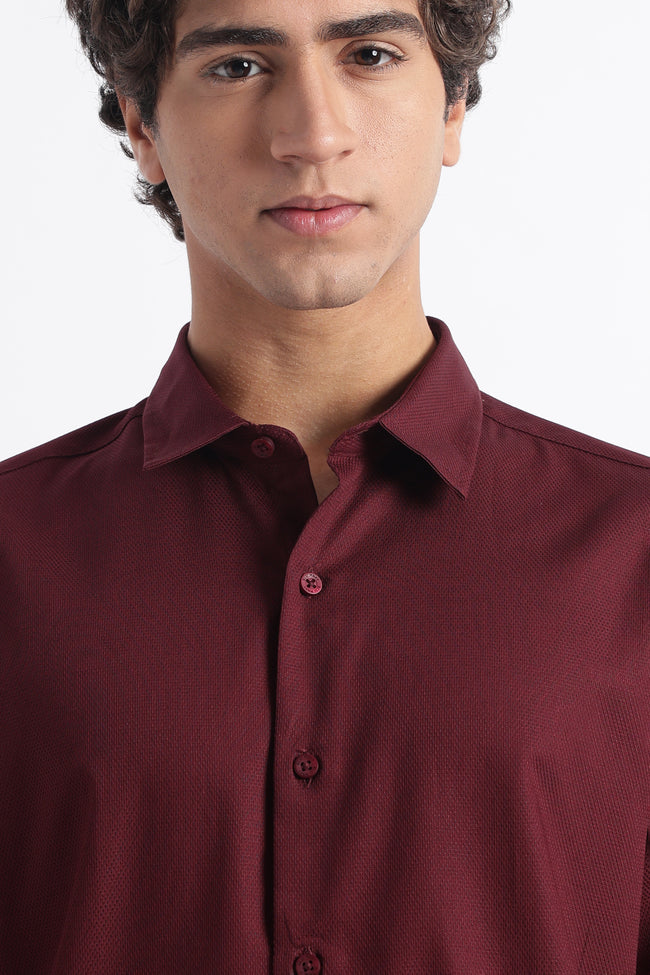 Men Classic Dobby Solid Shirt