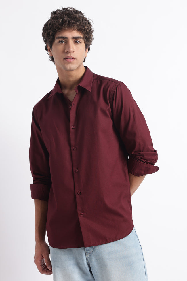 Men Classic Dobby Solid Shirt