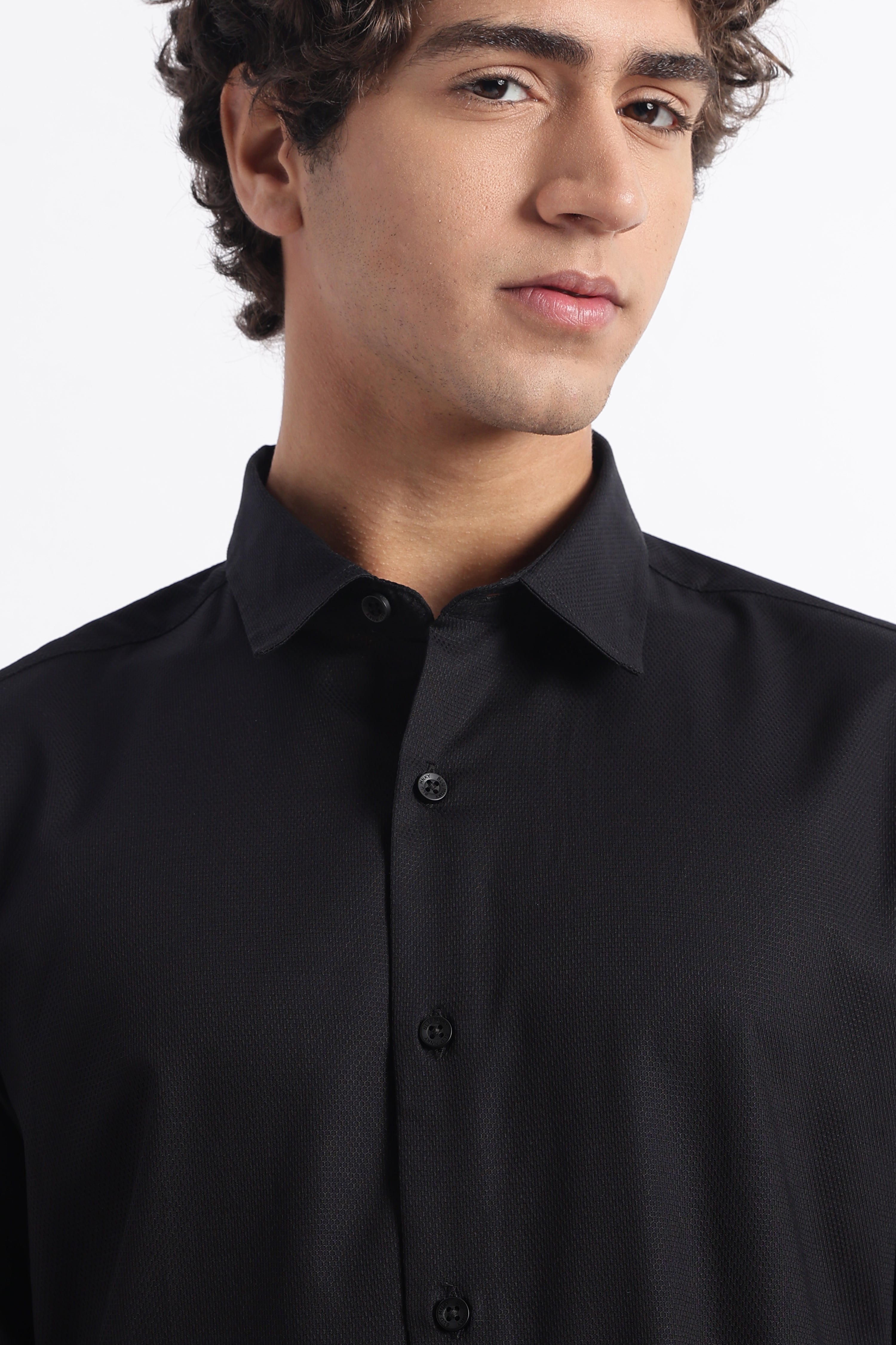 Men Classic Dobby Solid Shirt