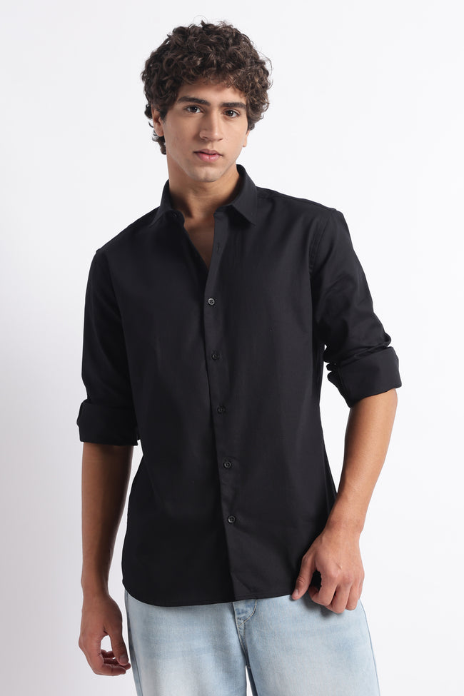 Men Classic Dobby Solid Shirt