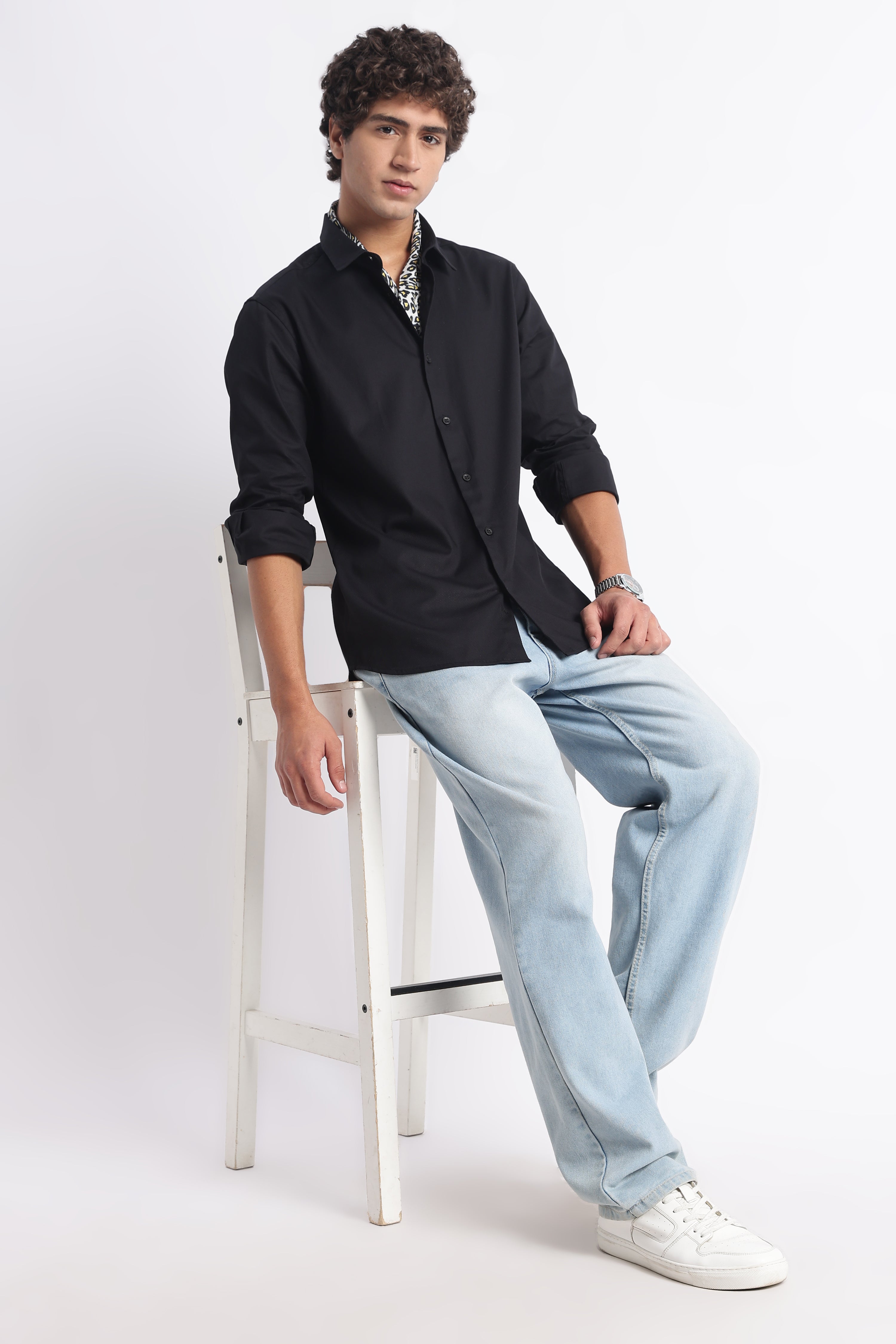 Men Classic Dobby Solid Shirt