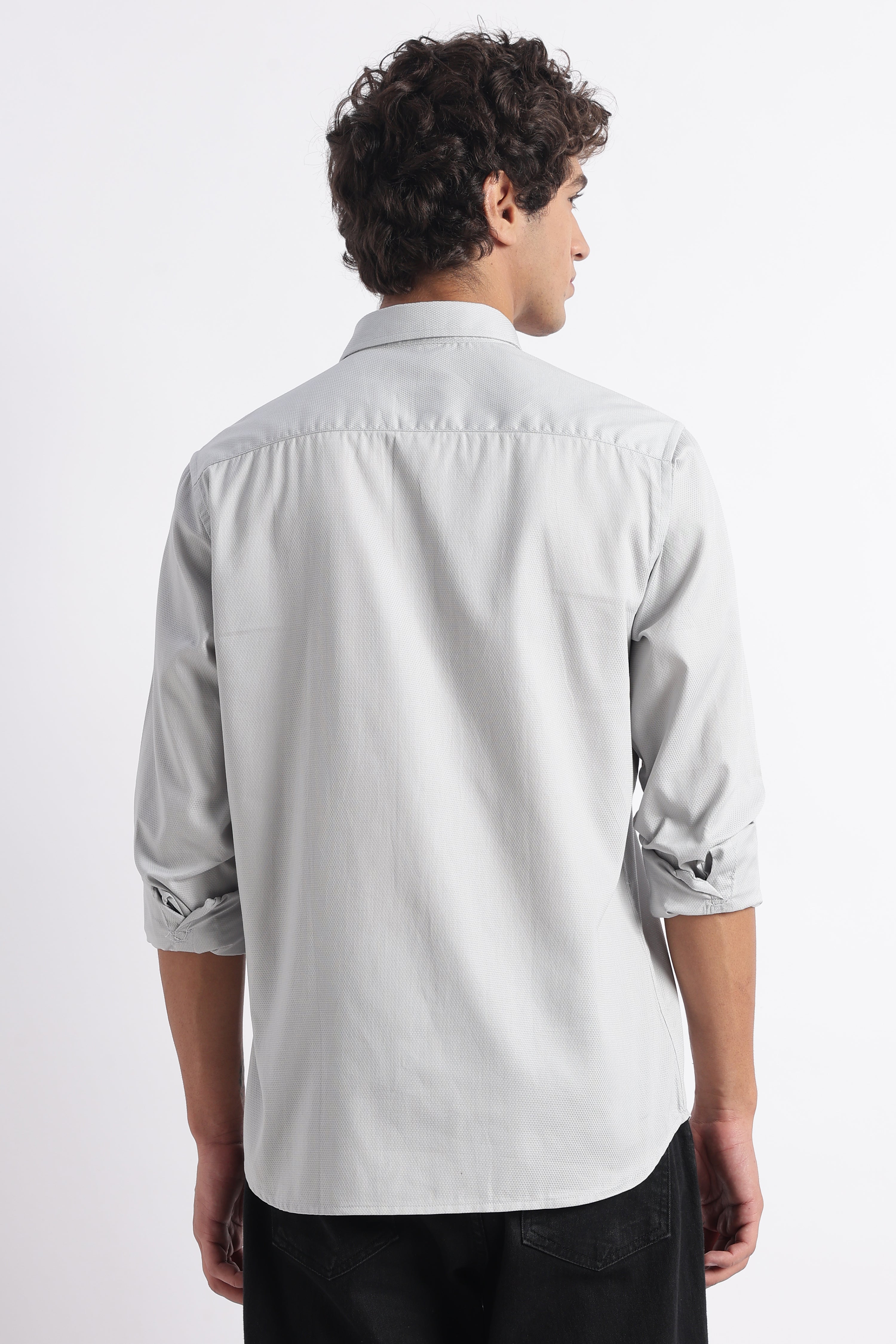 Men Classic Dobby Solid Shirt