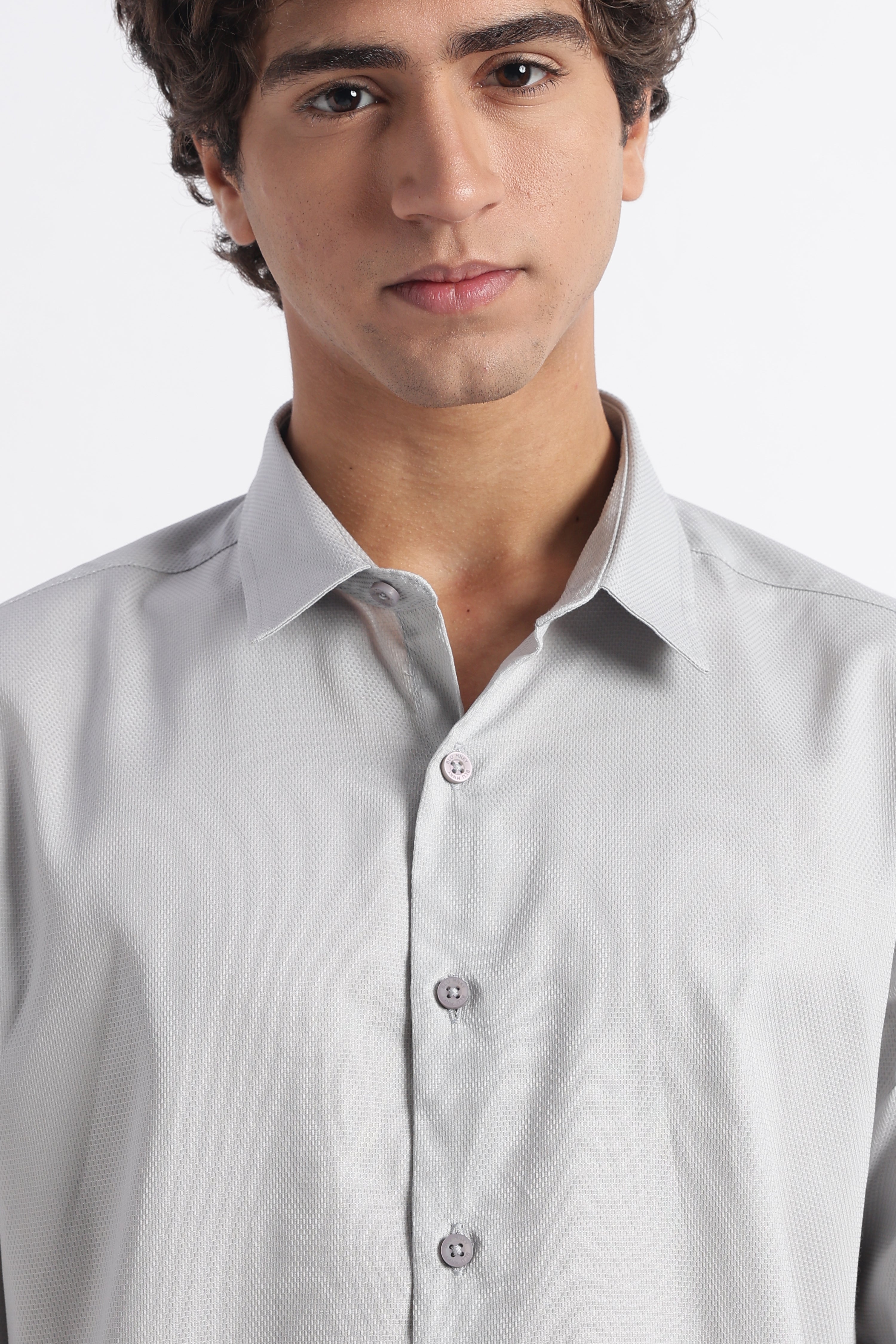 Men Classic Dobby Solid Shirt