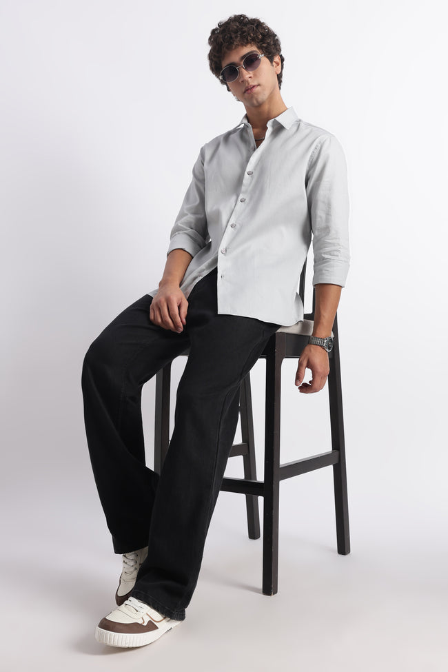 Men Classic Dobby Solid Shirt