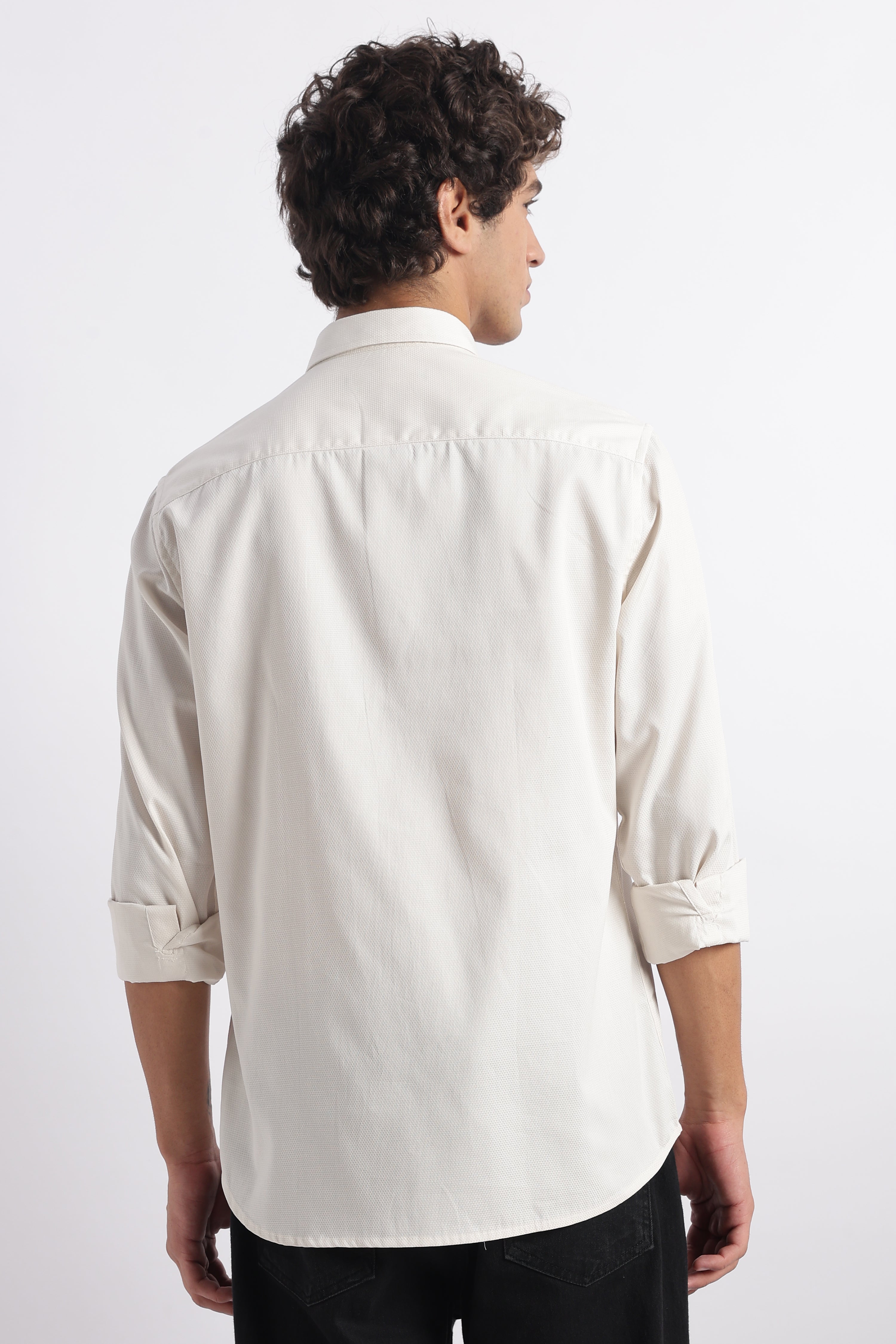 Men Classic Dobby Solid Shirt