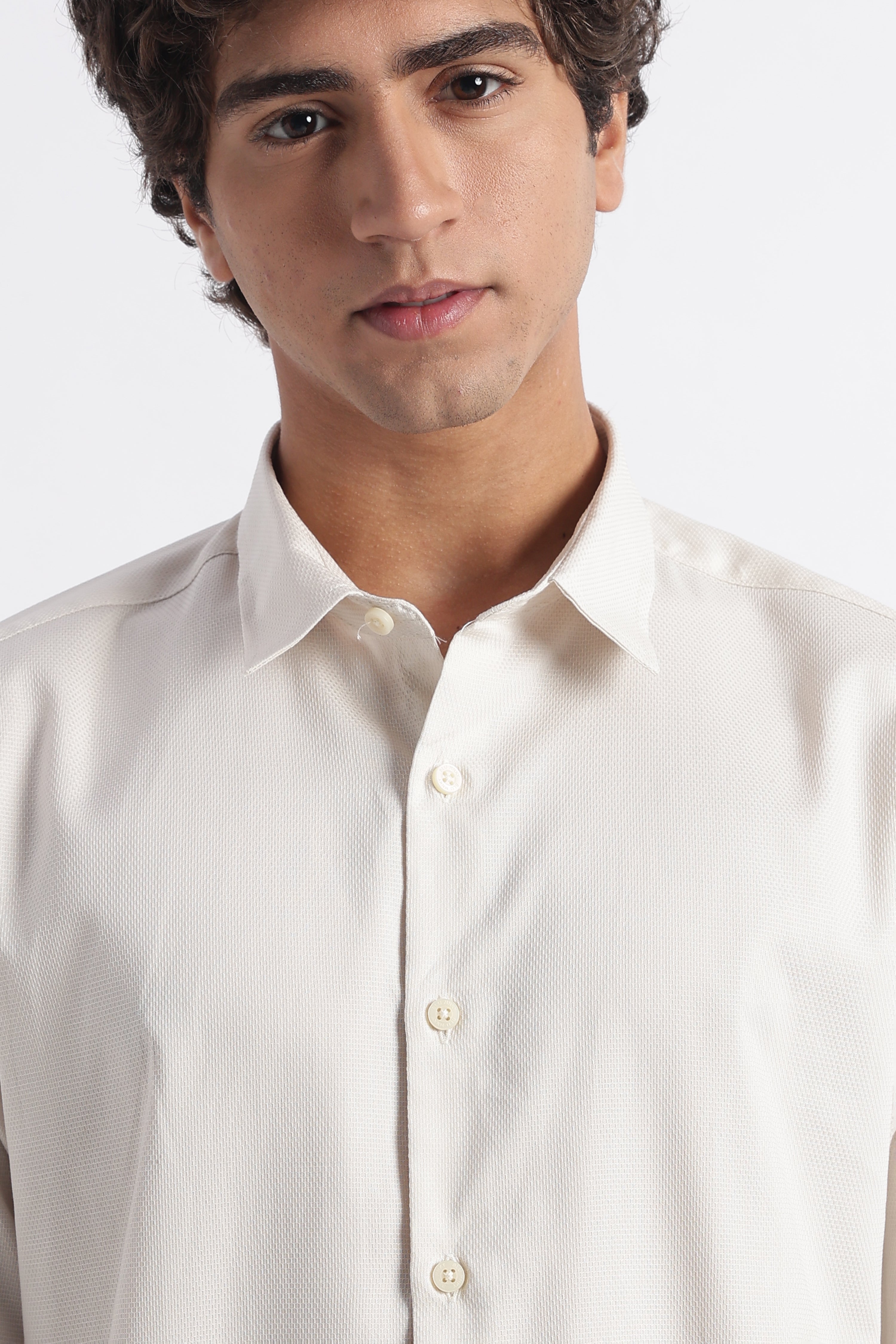 Men Classic Dobby Solid Shirt