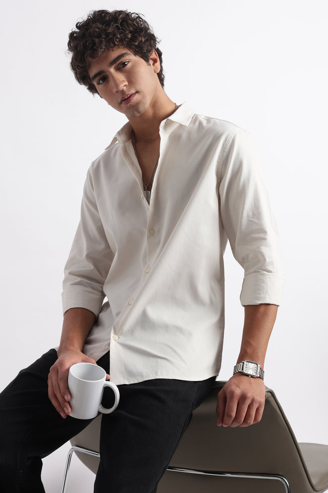 Men Classic Dobby Solid Shirt