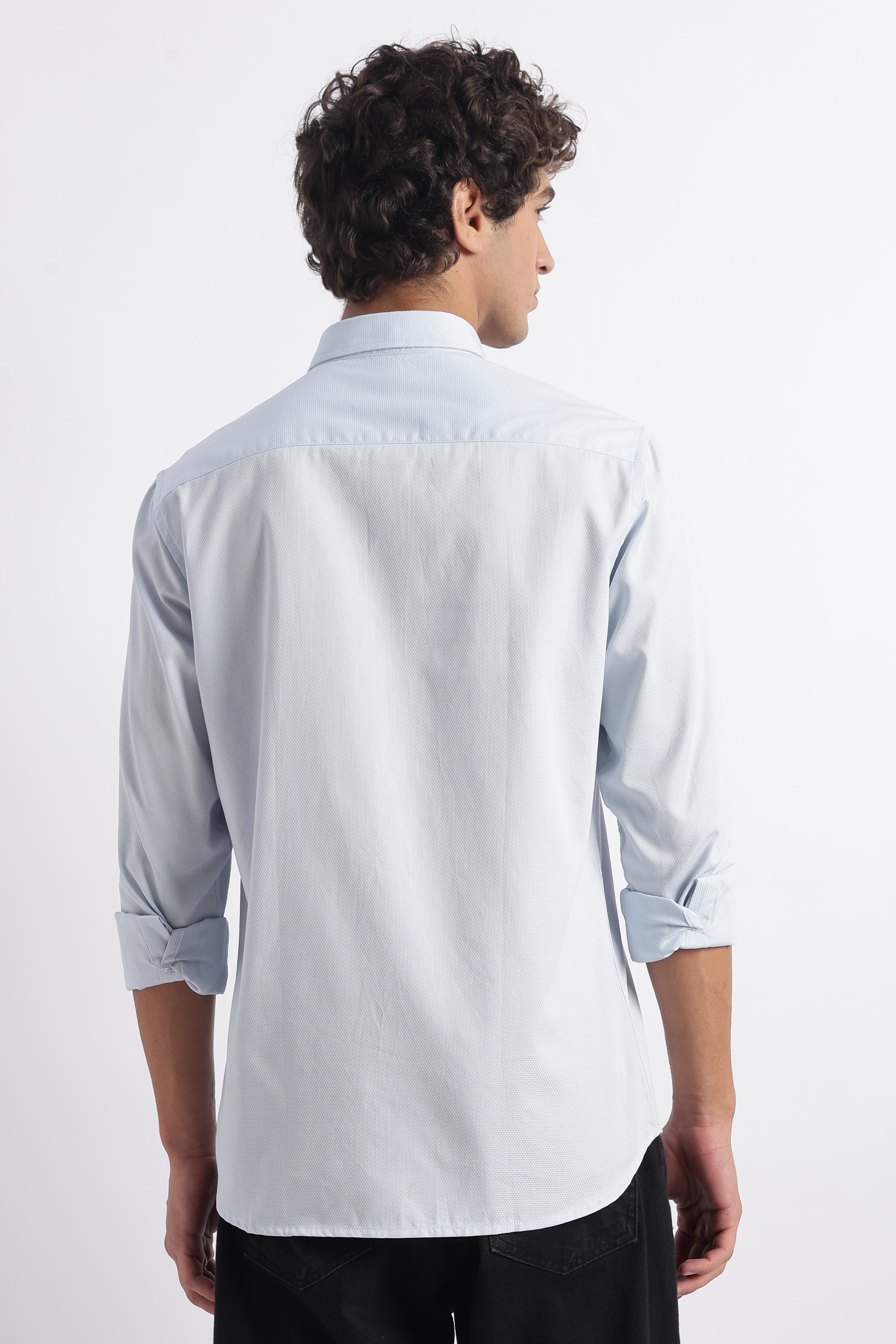 Men Classic Dobby Solid Shirt