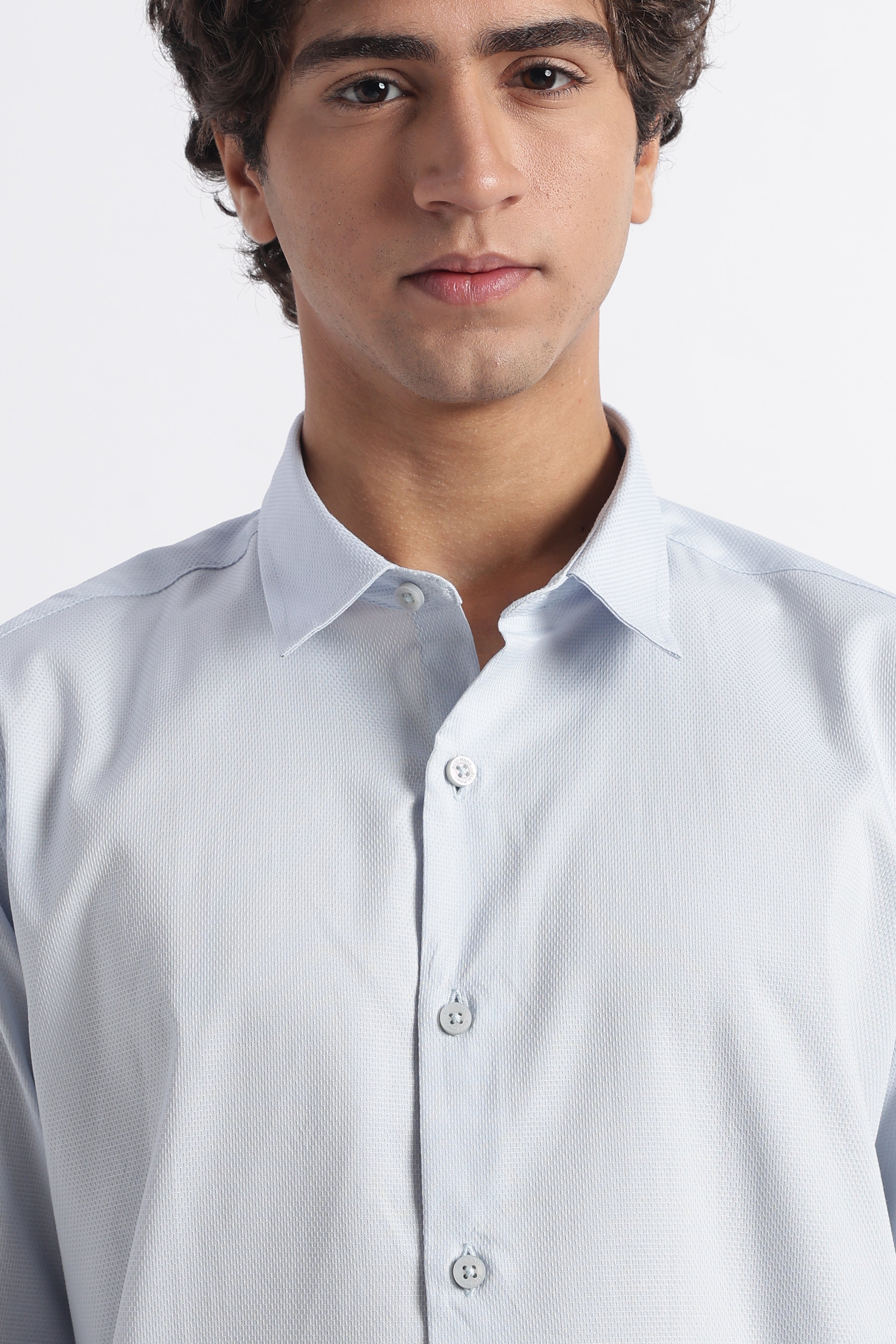 Men Classic Dobby Solid Shirt