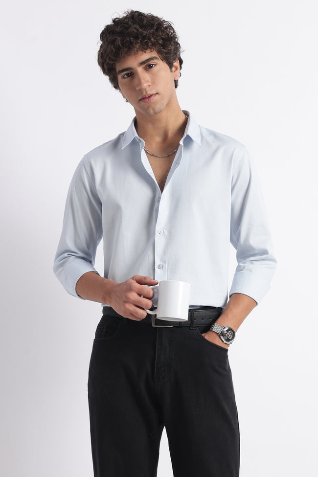 Men Classic Dobby Solid Shirt