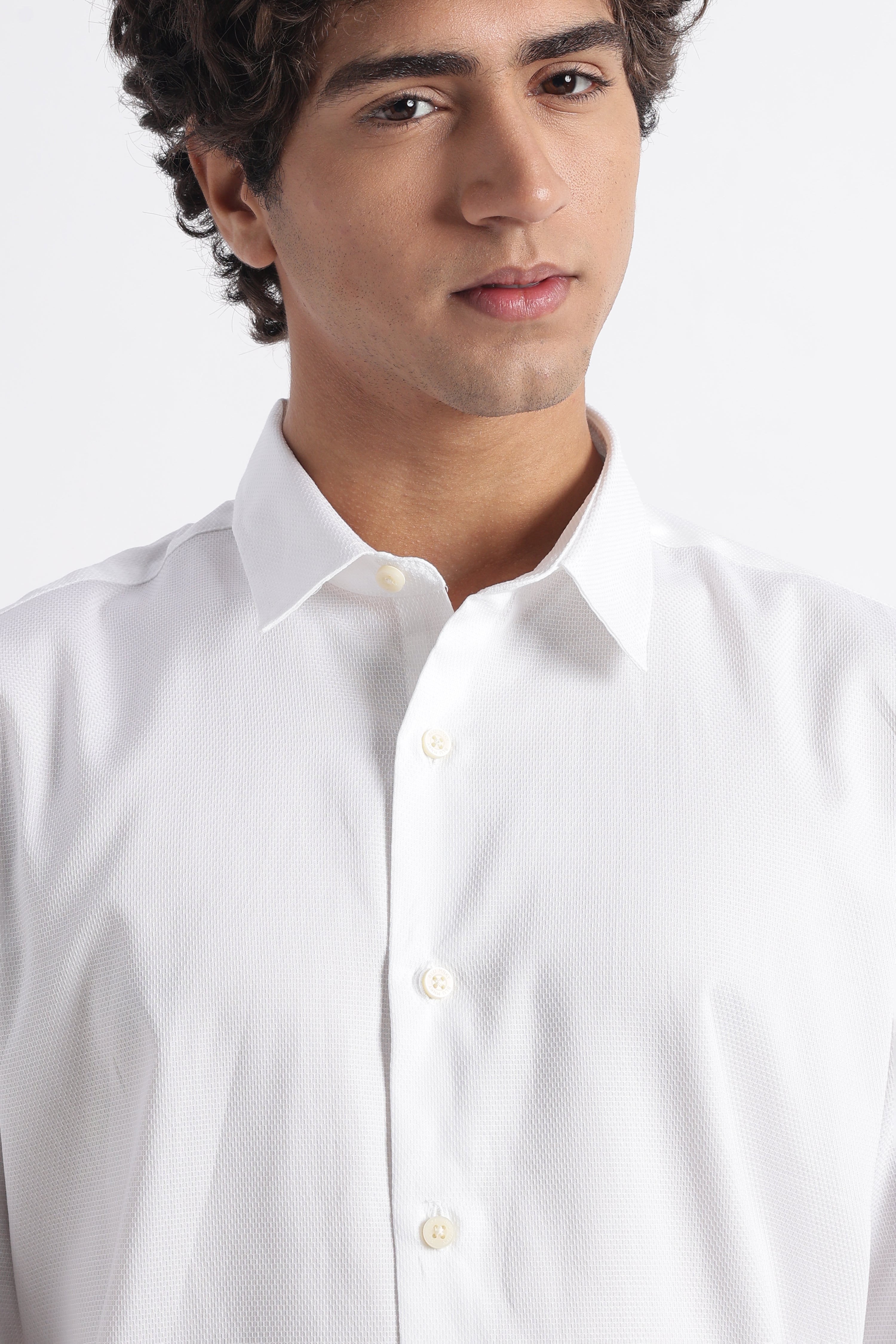 Men Classic Dobby Solid Shirt