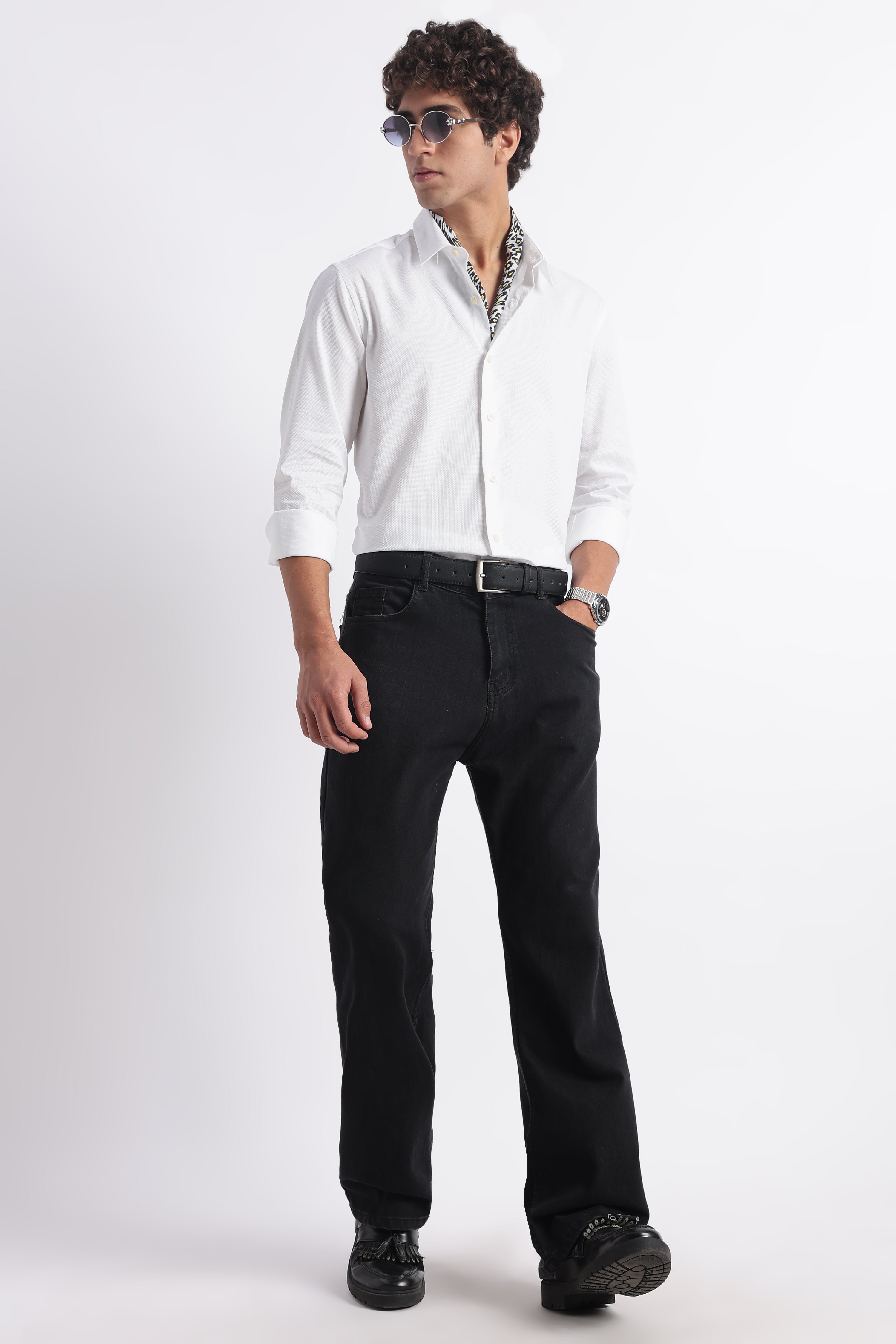 Men Classic Dobby Solid Shirt