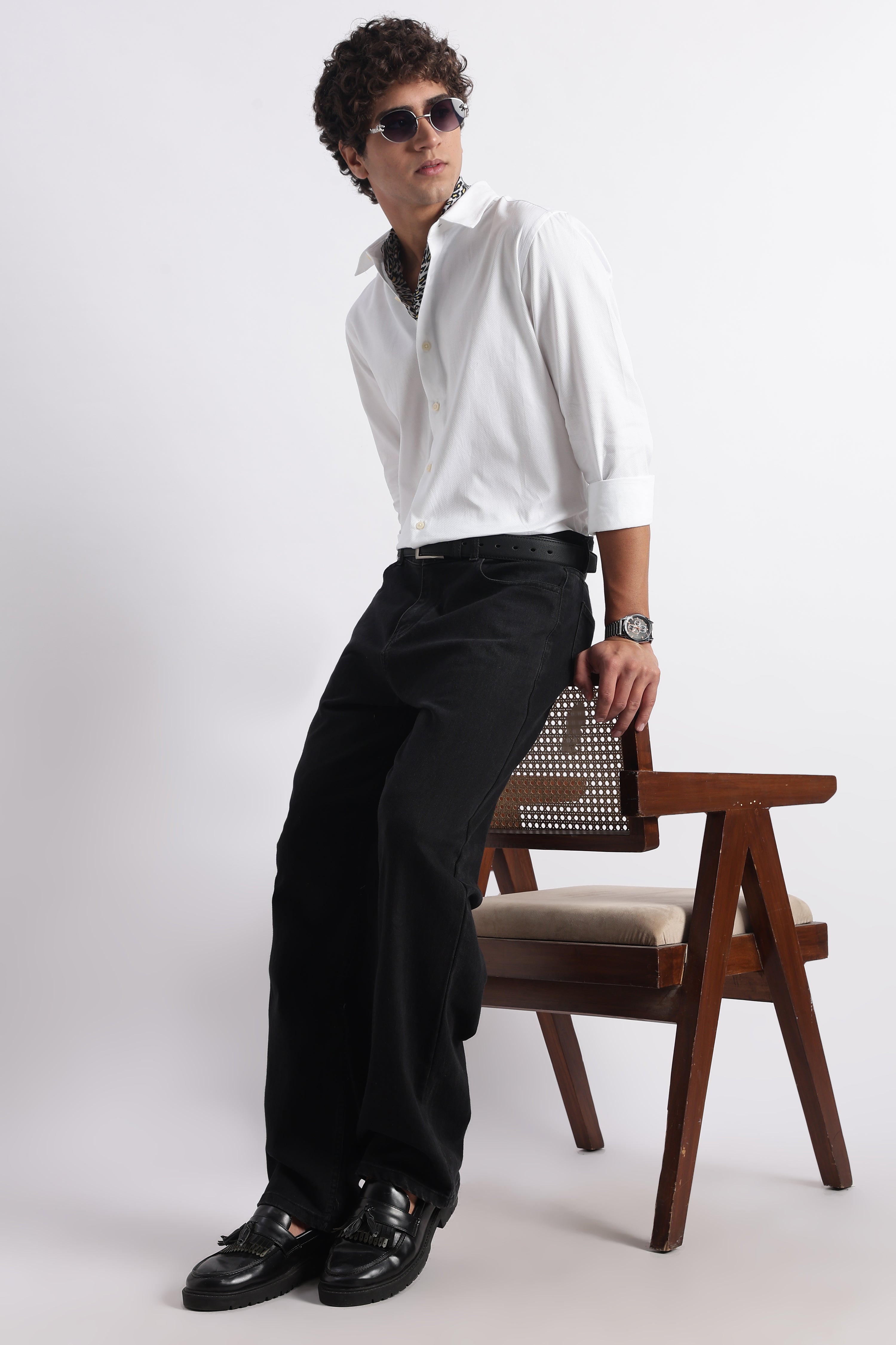 Men Classic Dobby Solid Shirt