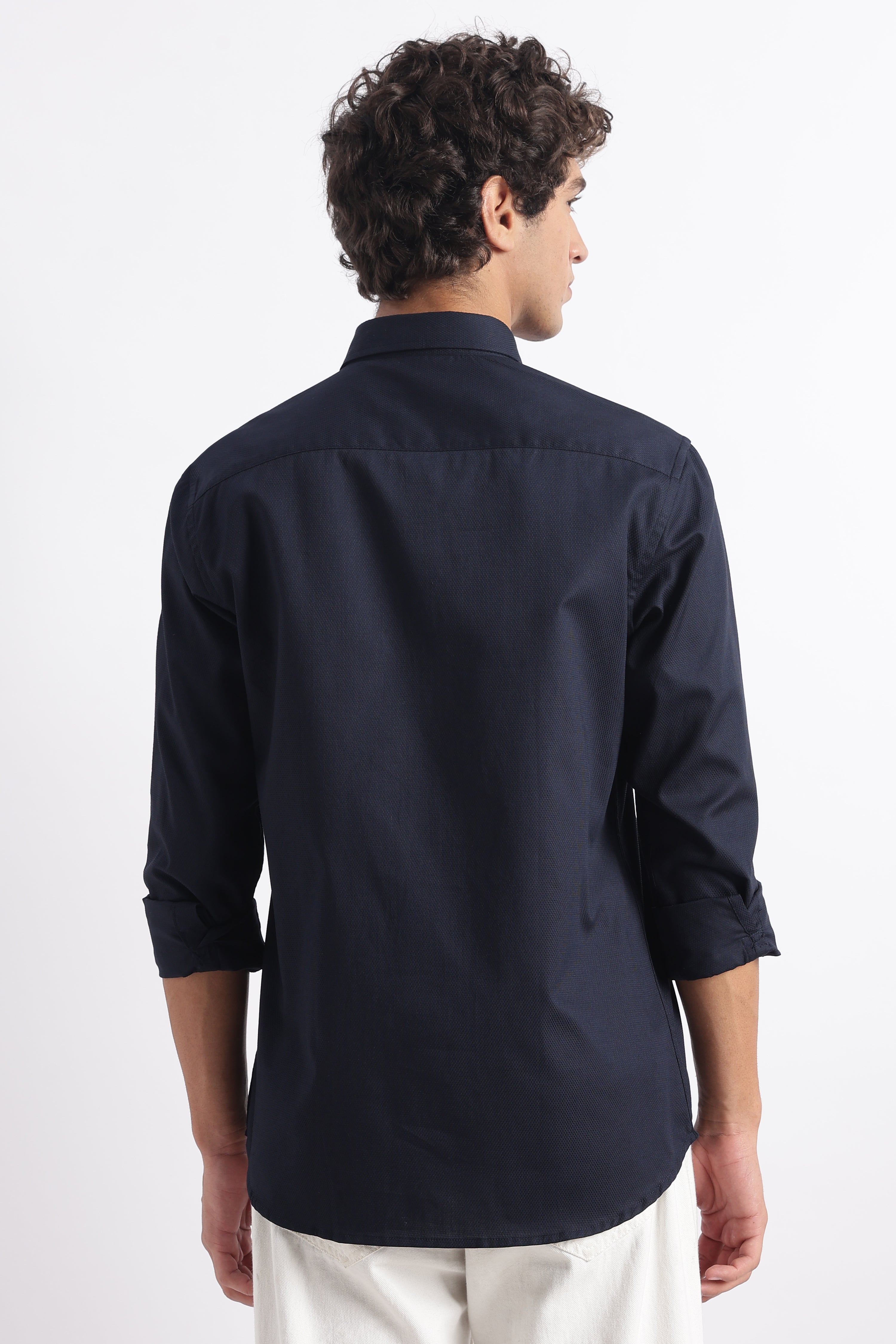 Men Classic Dobby Solid Shirt