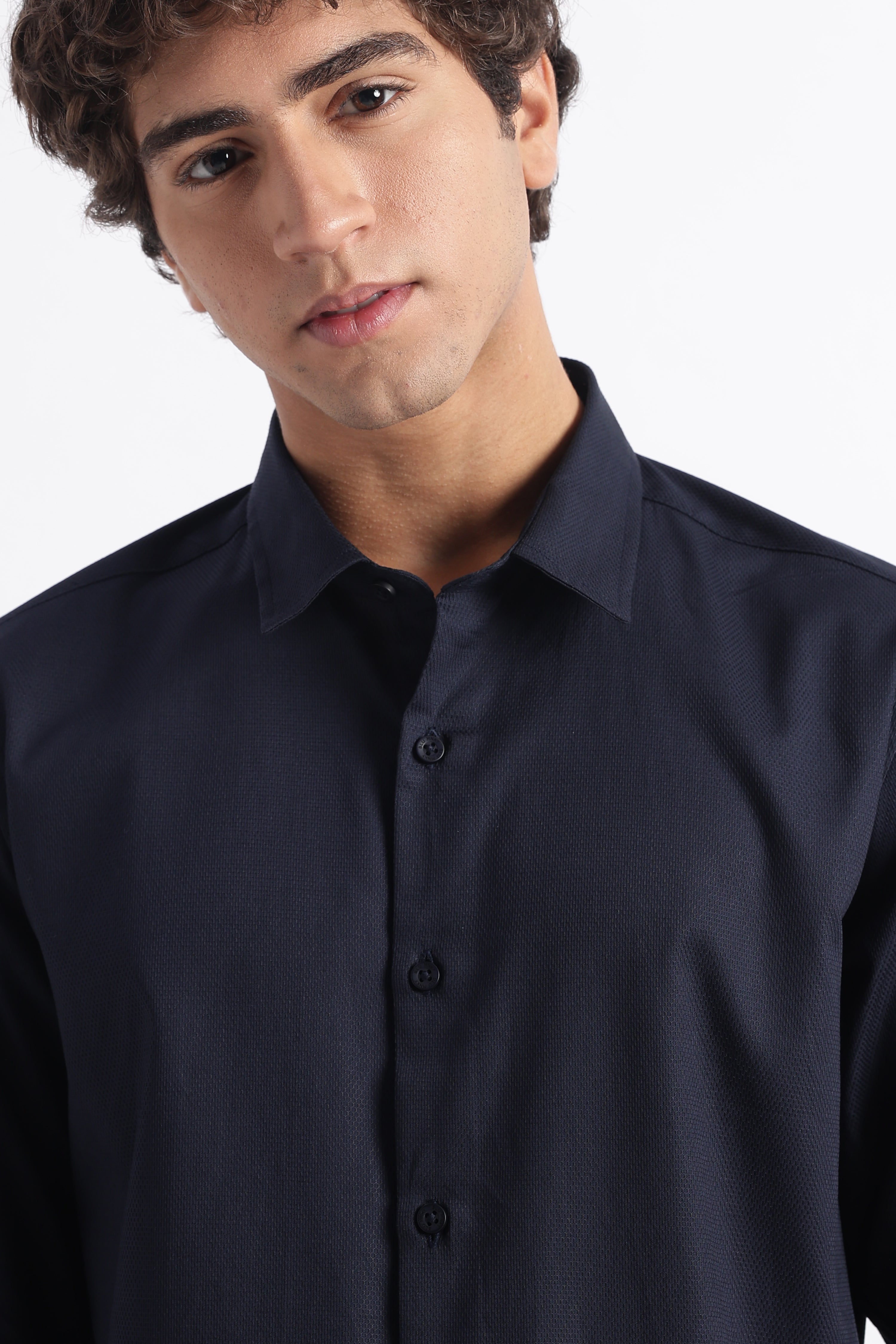 Men Classic Dobby Solid Shirt