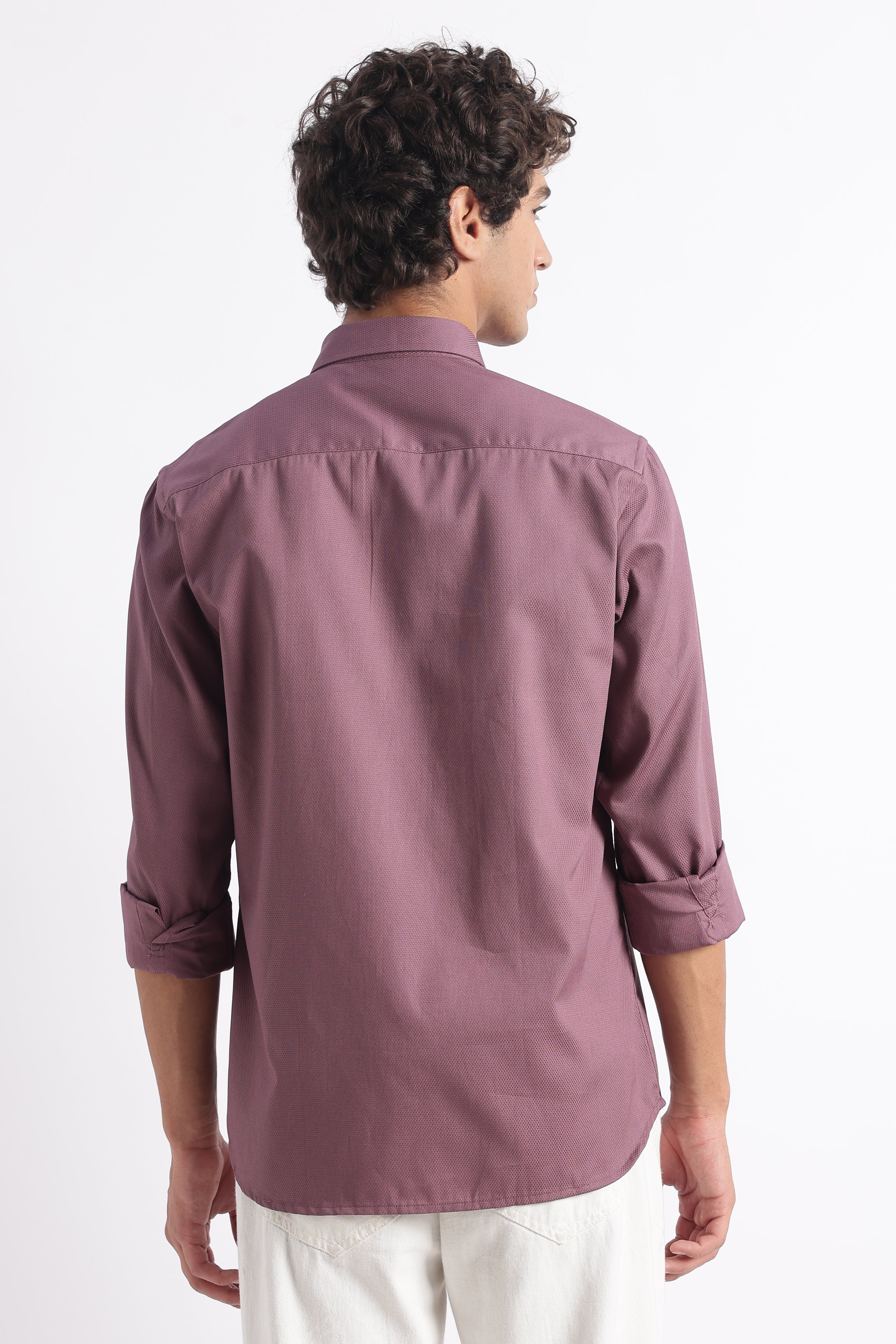 Men Classic Dobby Solid Shirt
