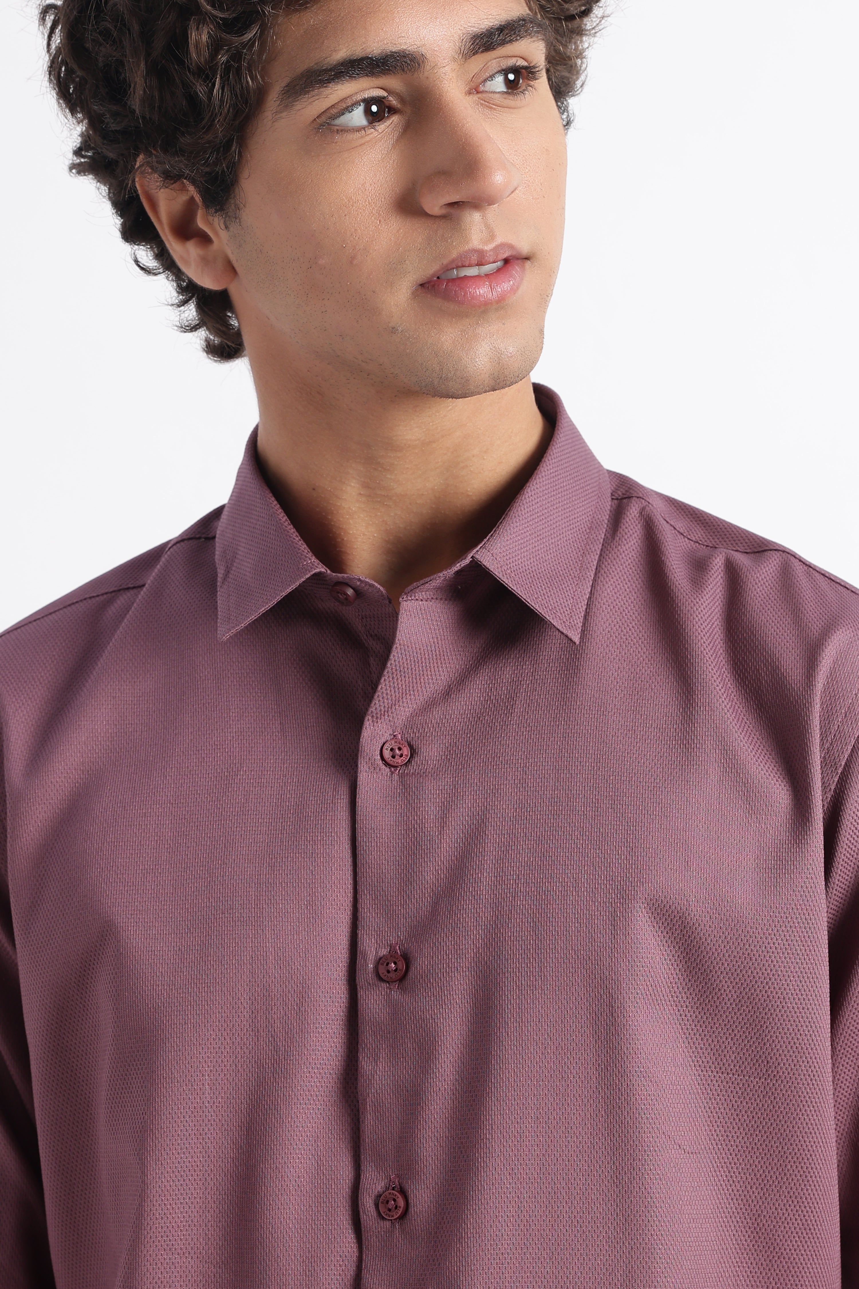 Men Classic Dobby Solid Shirt