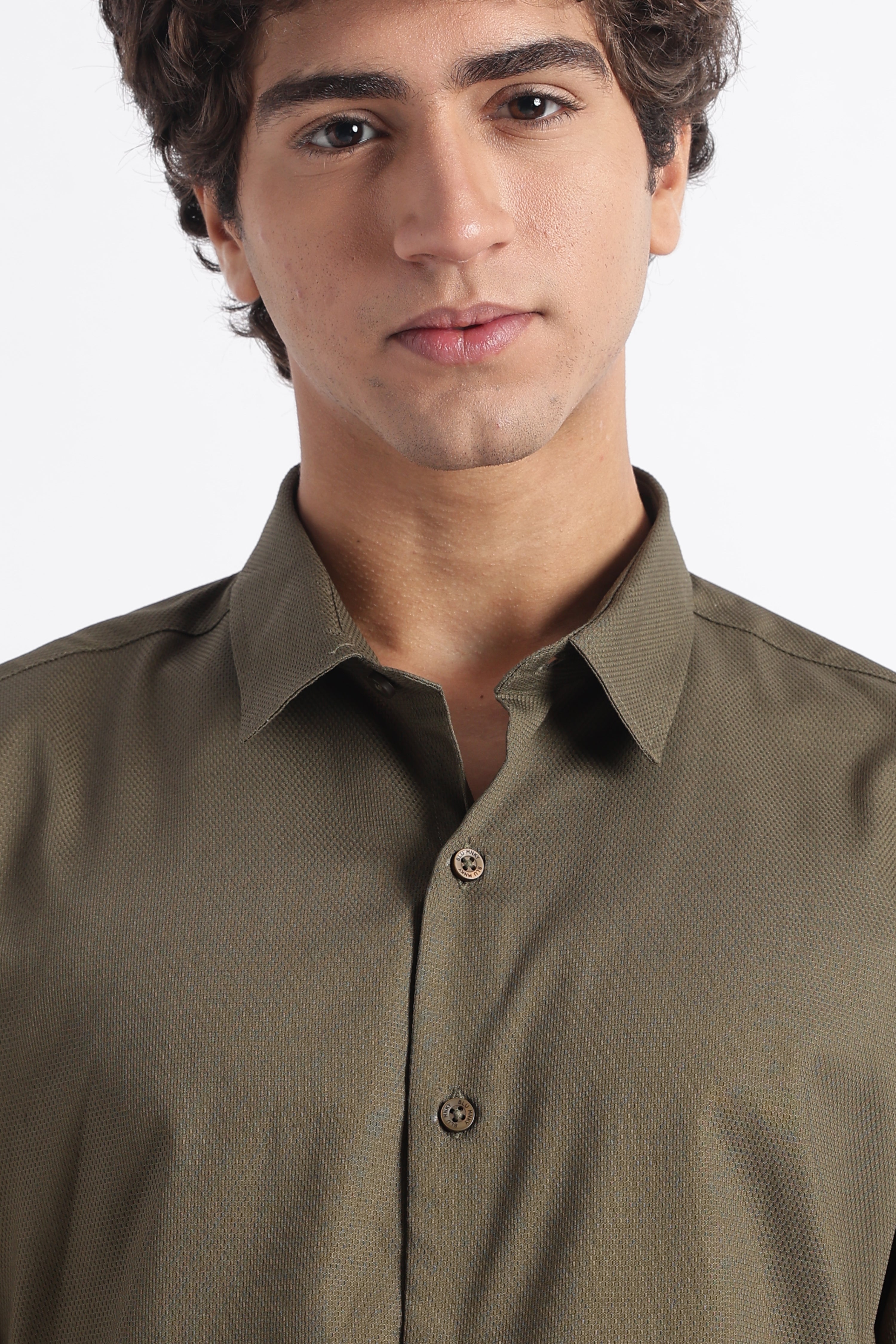 Men Classic Dobby Solid Shirt