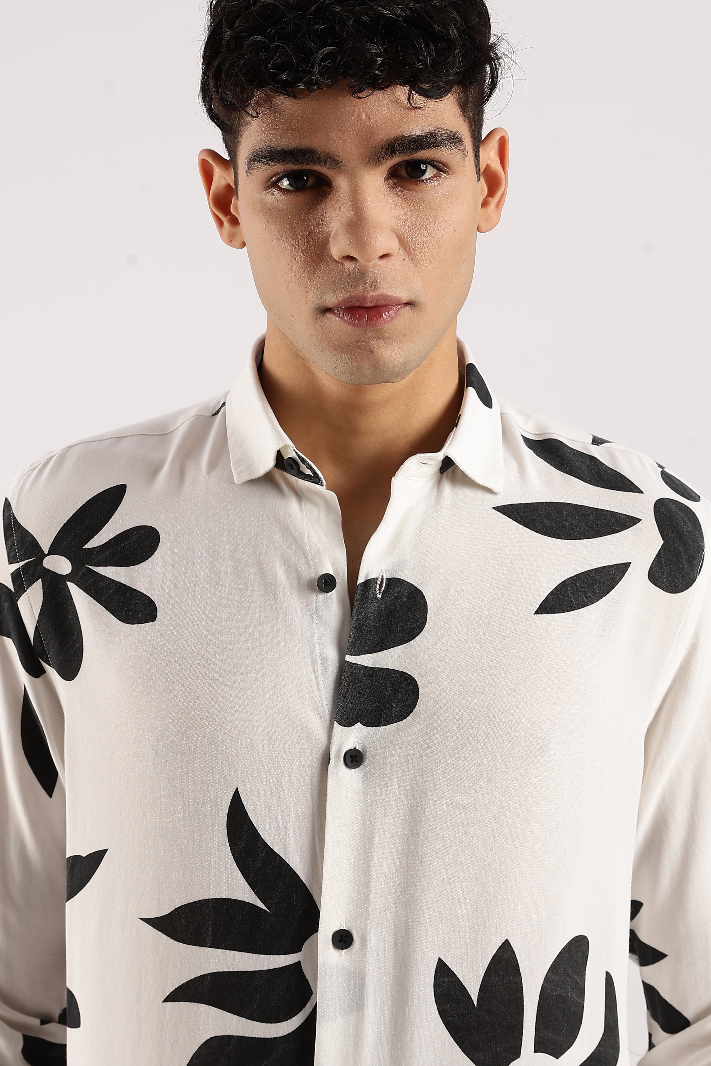 Men White Viscose Shirt