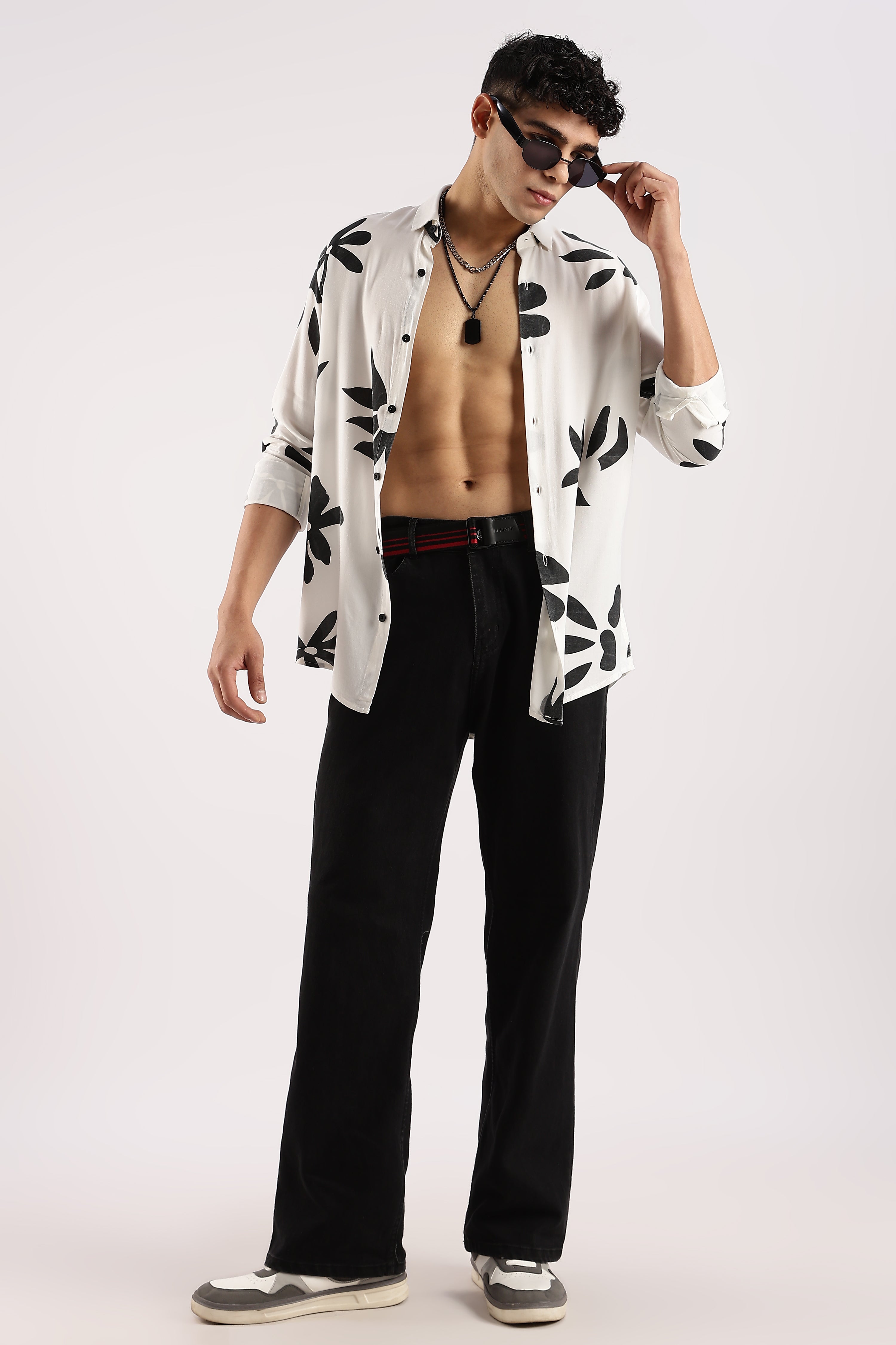 Men White Viscose Shirt