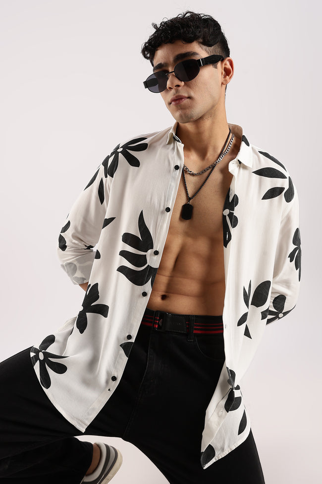 Men White Viscose Shirt