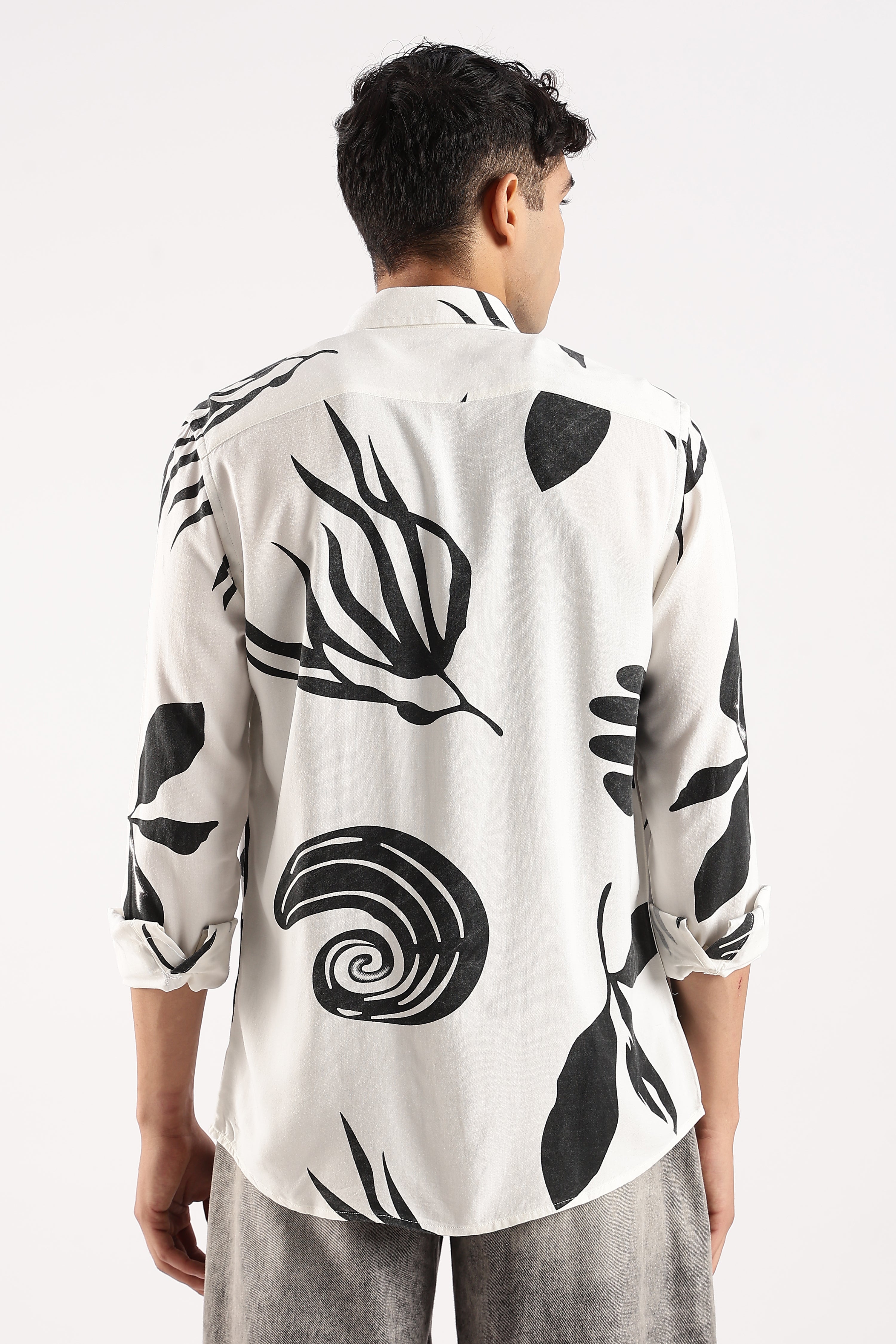 Men White Viscose Shirt