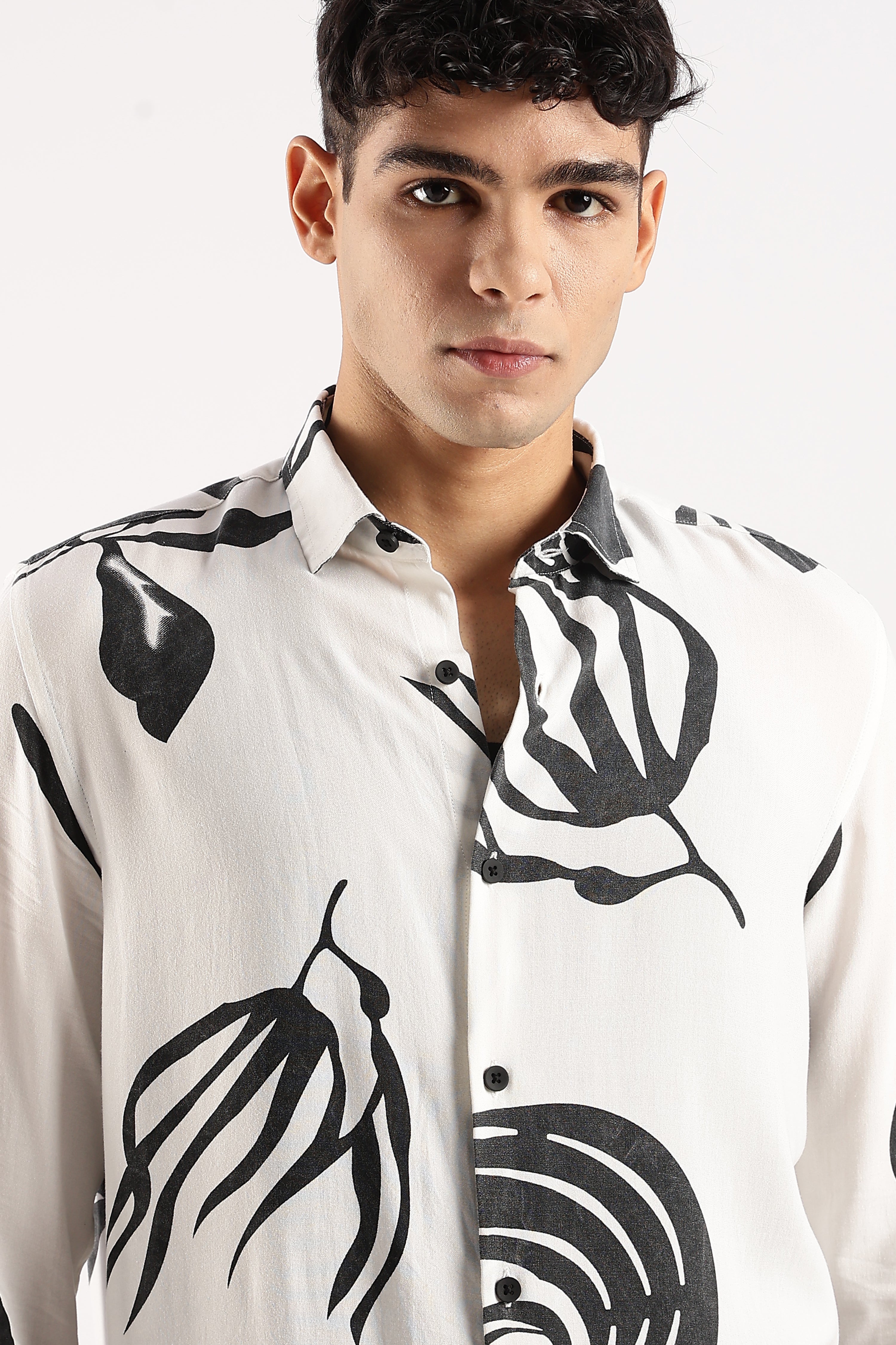 Men White Viscose Shirt