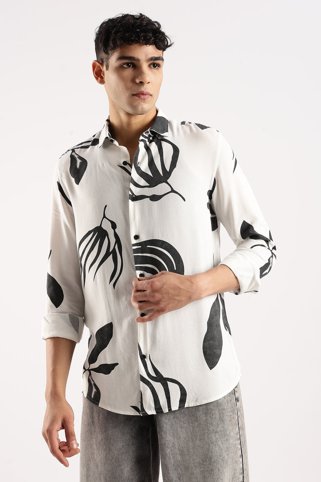 Men White Viscose Shirt