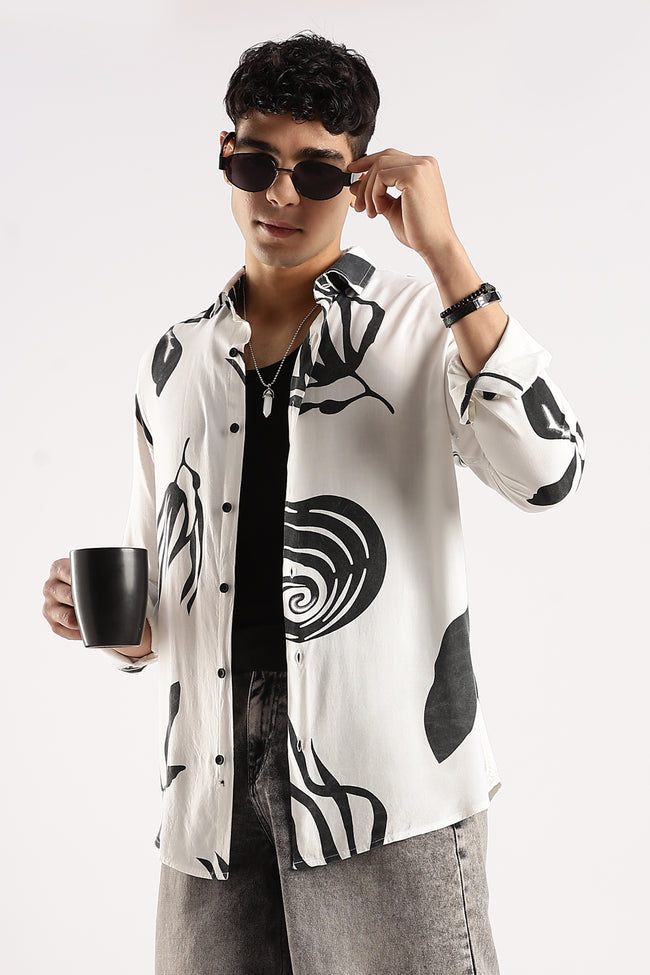 Men White Viscose Shirt