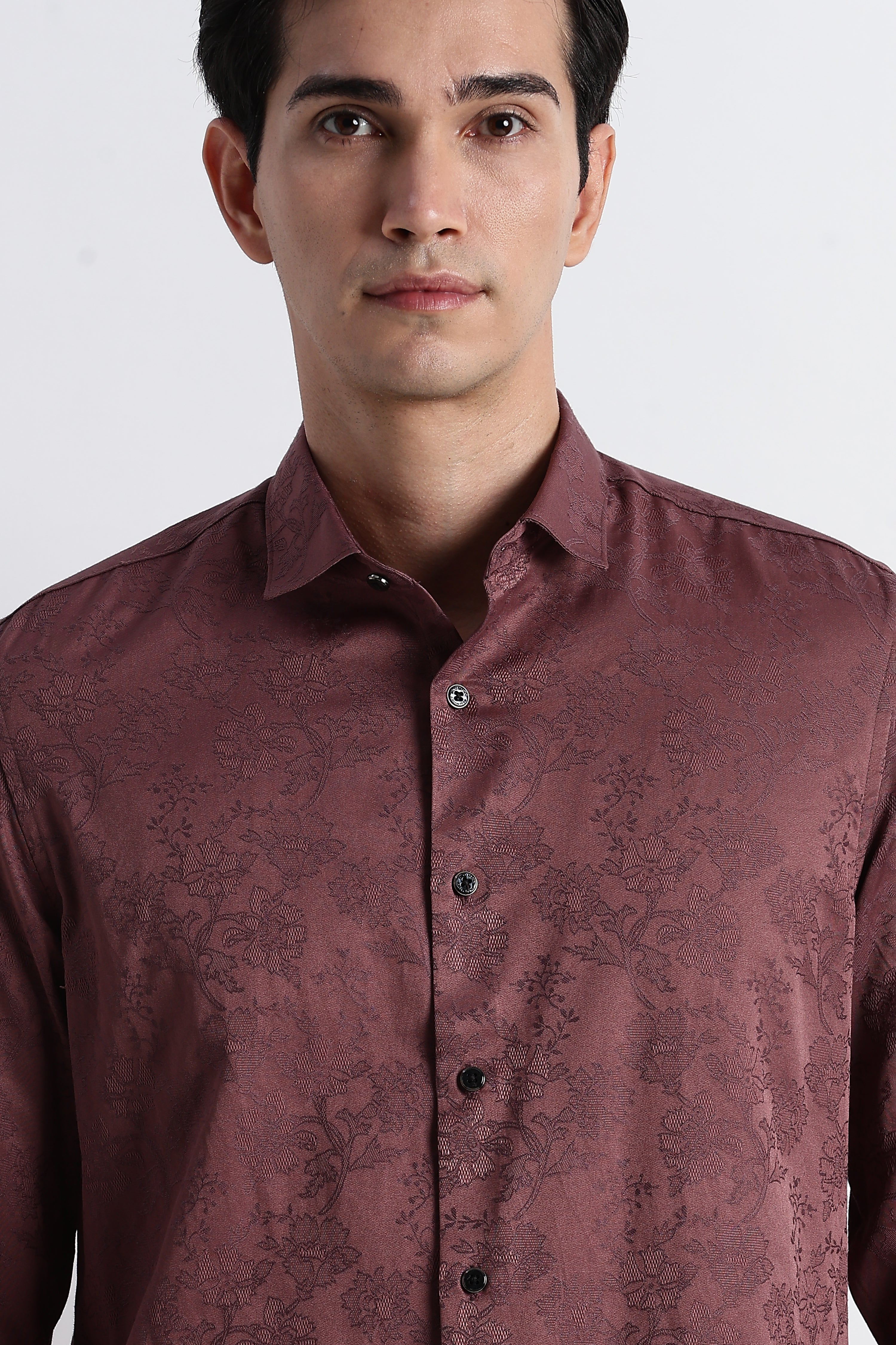 Men Textured Jacquard Shirt