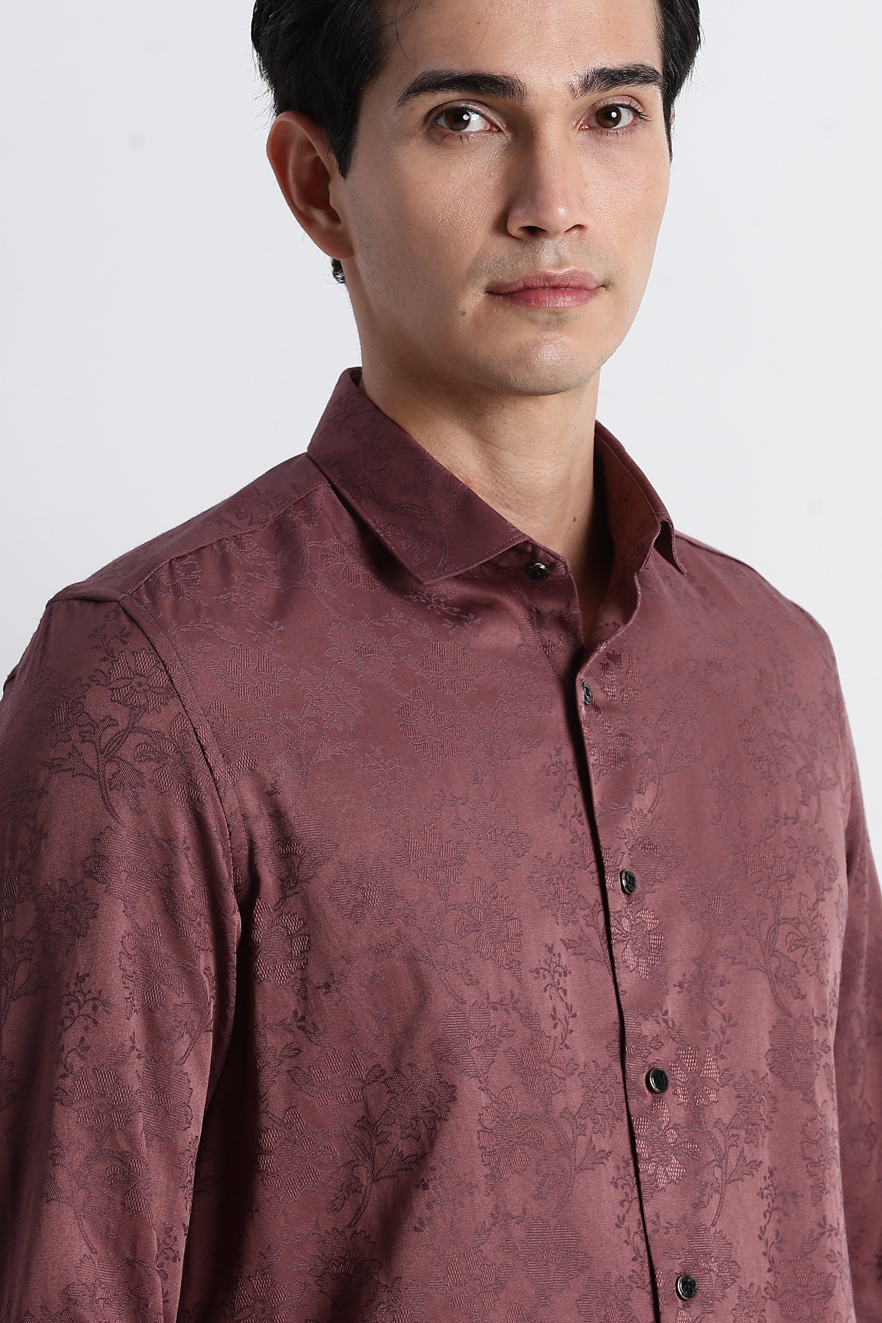 Men Textured Jacquard Shirt