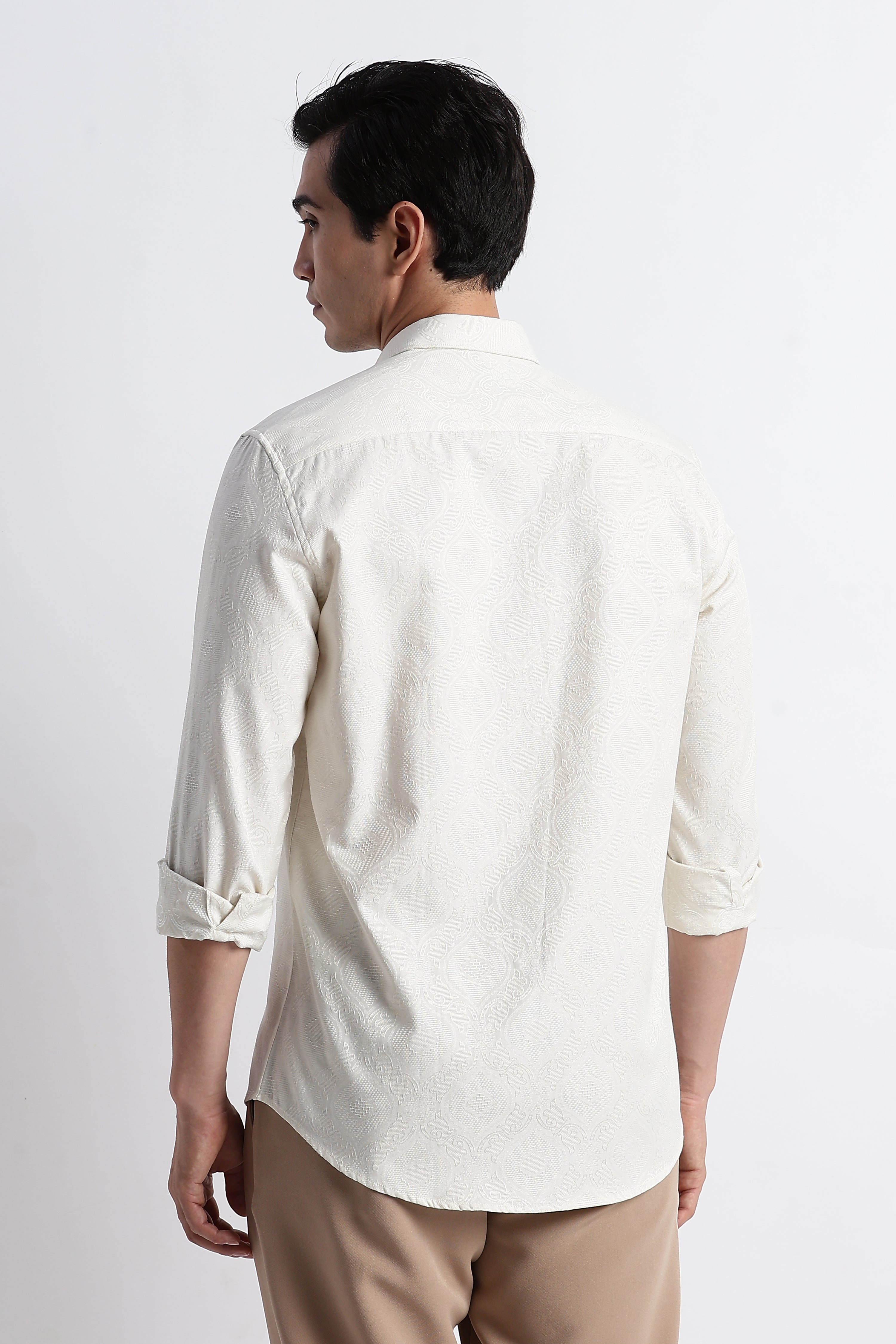 Men Textured Jacquard Shirt